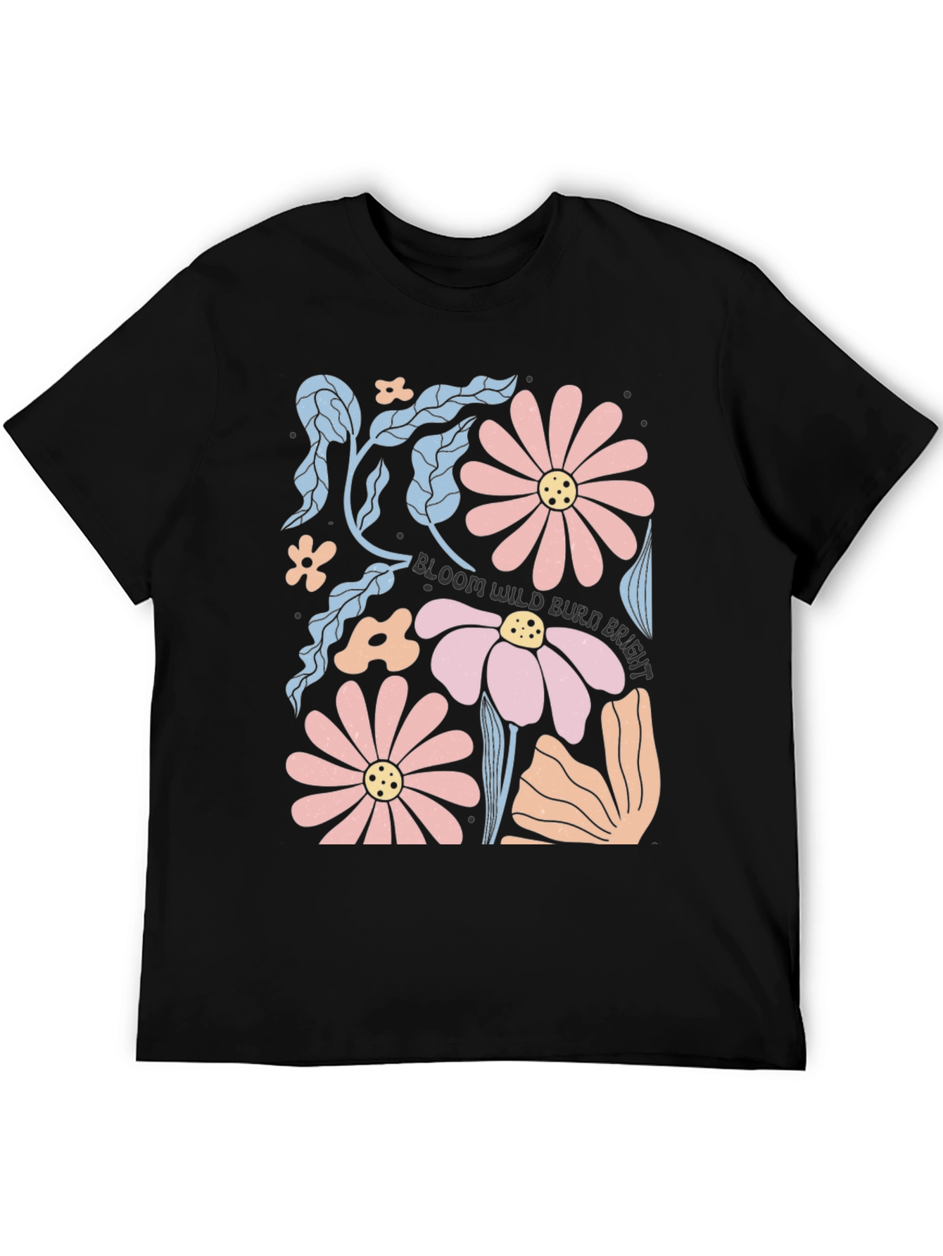 Black Bloom Wild Burn Bright Graphic Tee view 5
