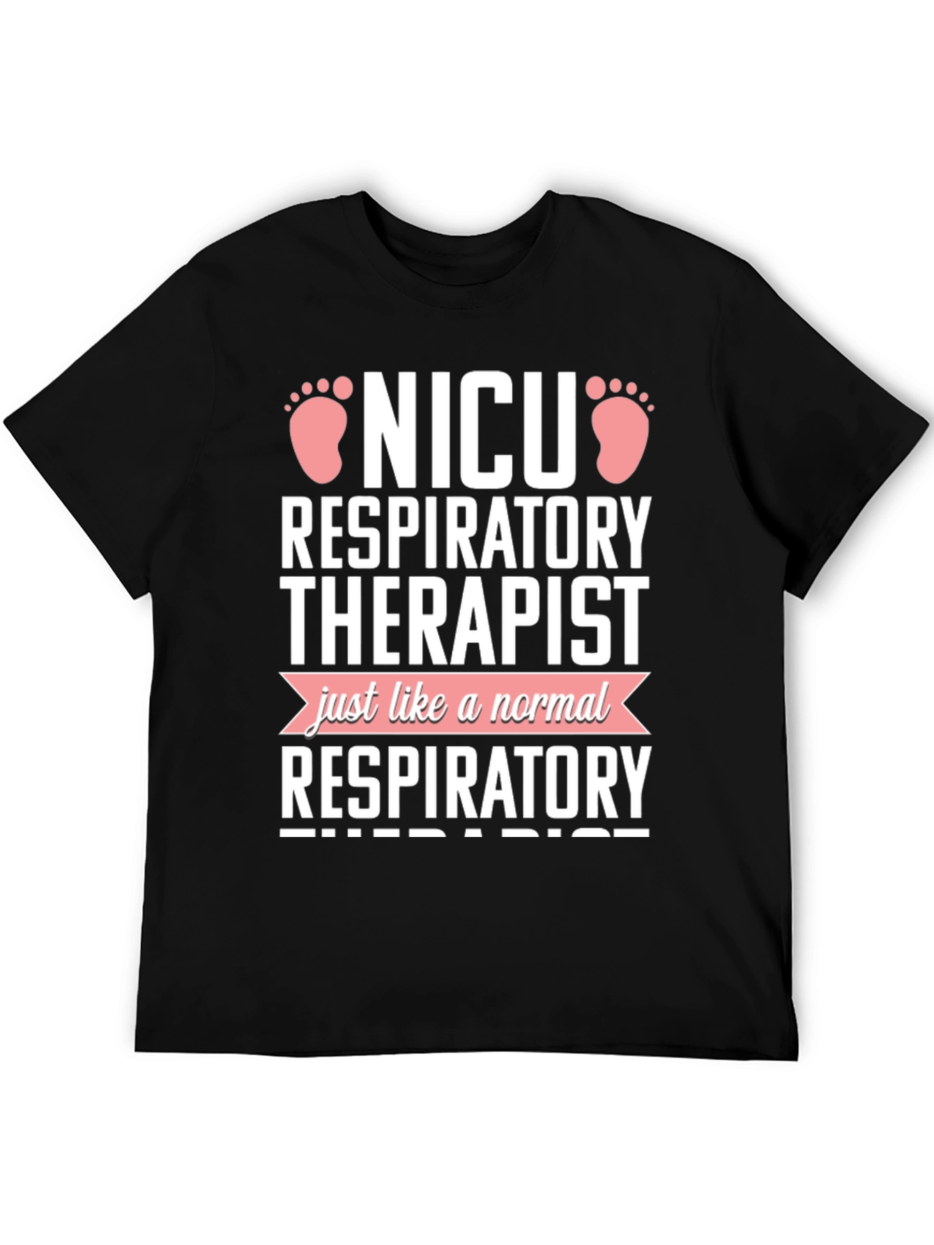Black NICU Respiratory Therapist Novelty T-Shirt view 5