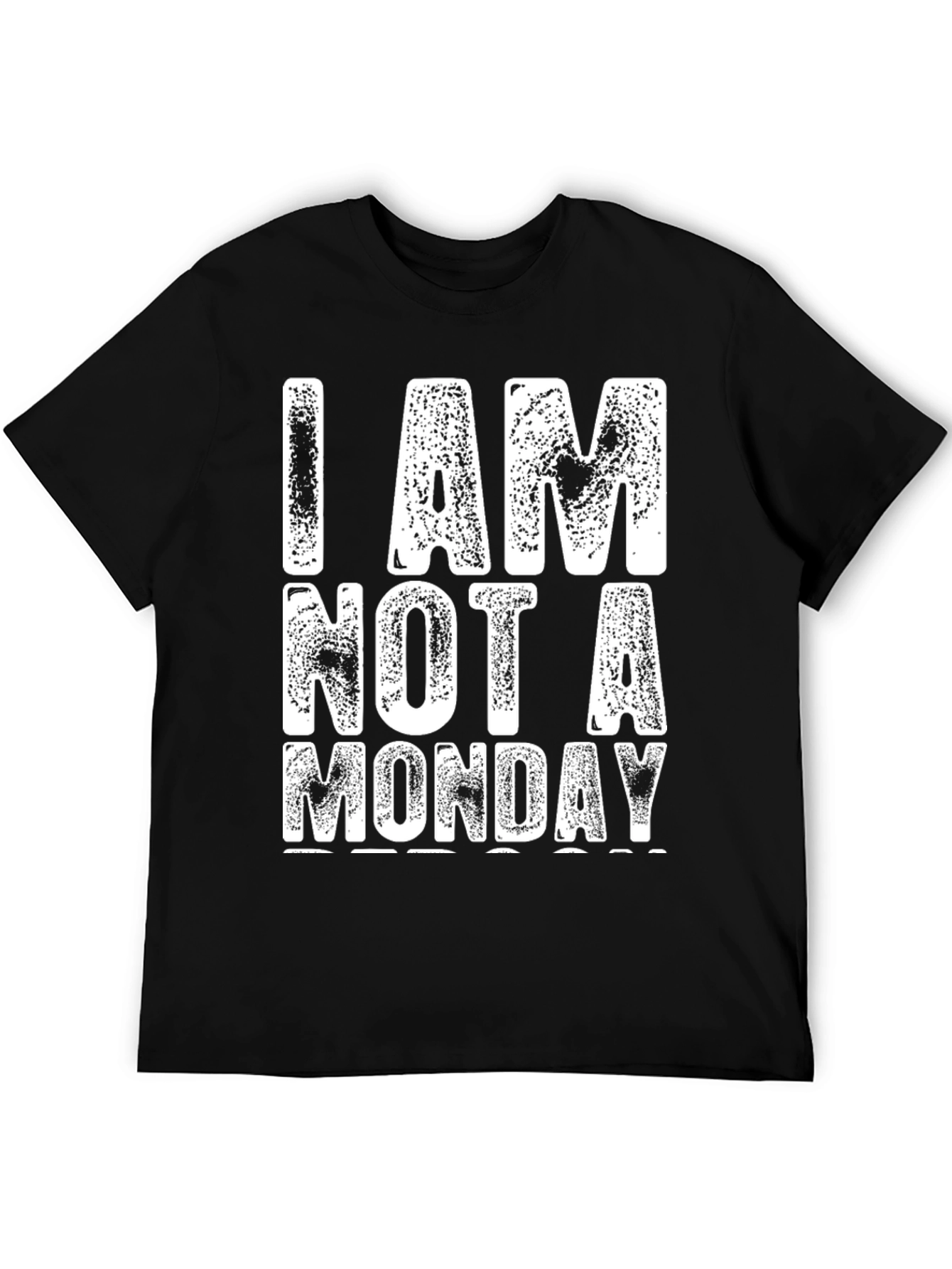 Black I Am Not A Monday Graphic T-Shirt view 5
