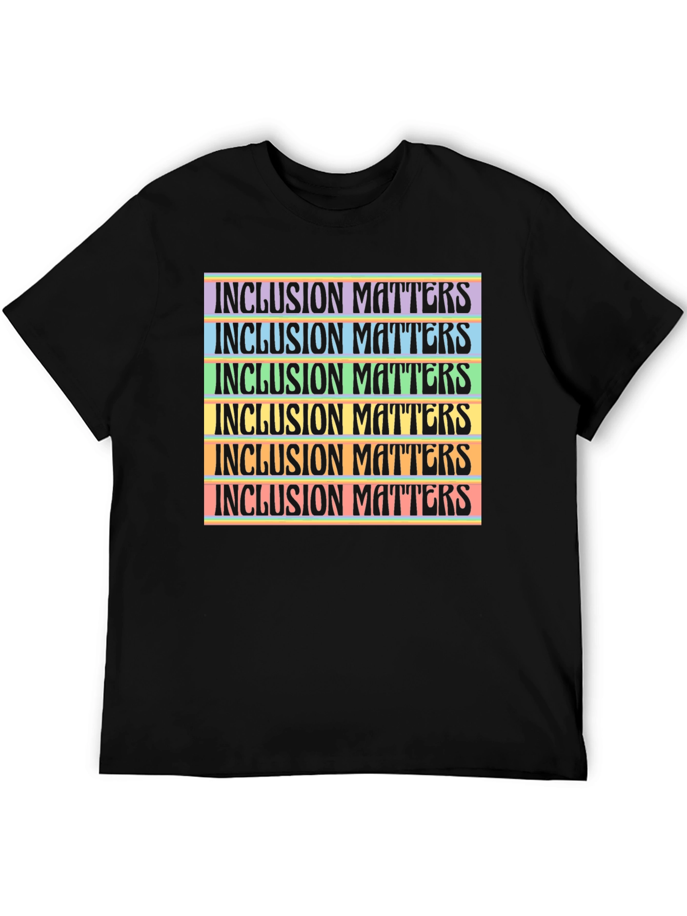 Black Inclusion Matters Graphic T-Shirt - Black view 5