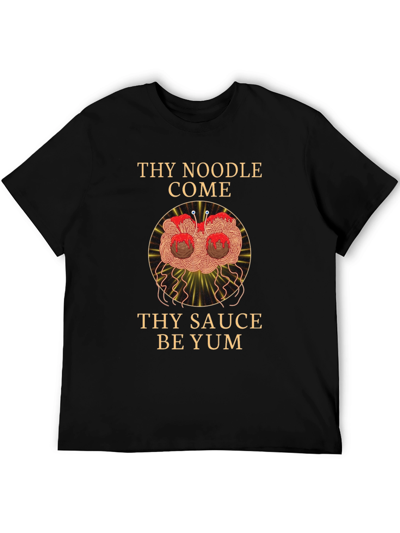 Black Noodle Come Sauce Yum T-Shirt view 5