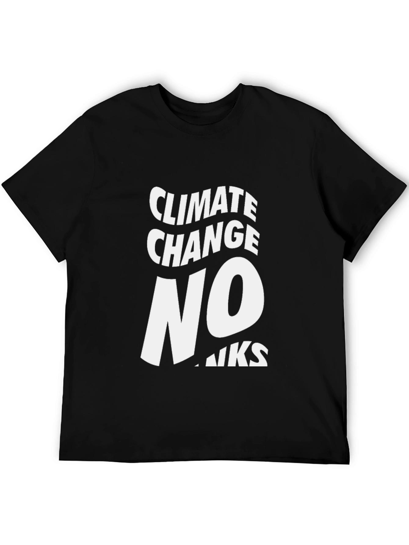 Black Climate Change No Thanks Graphic Tee view 5