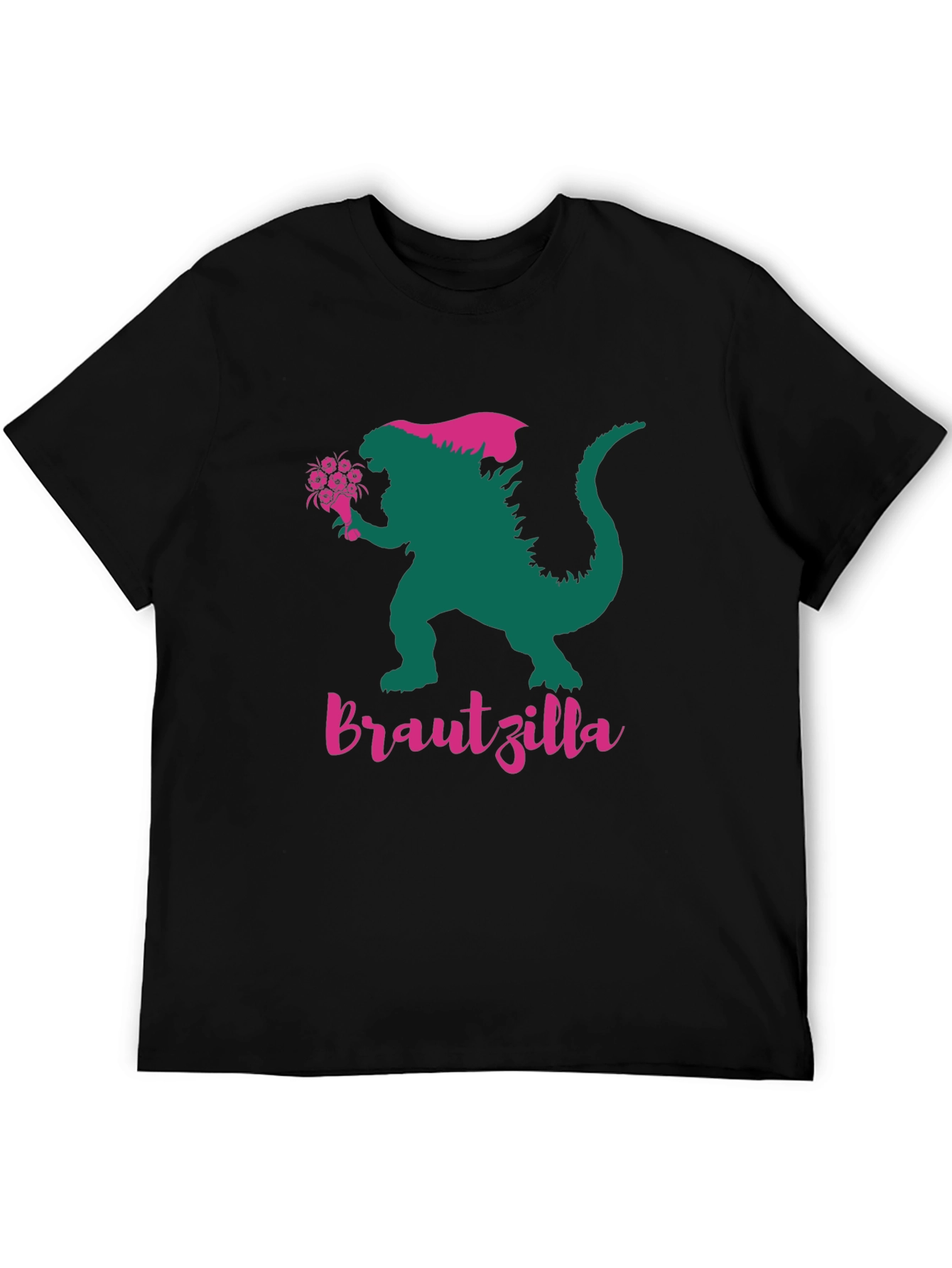 Black Bridesauruszilla Graphic Tee - Hilarious Bridal Shirt view 5