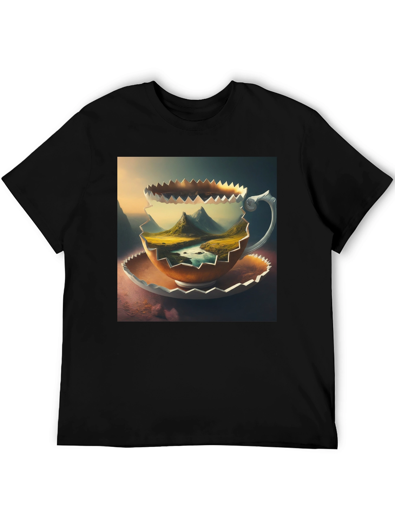 Black Mountain View Coffee Cup T-Shirt view 5
