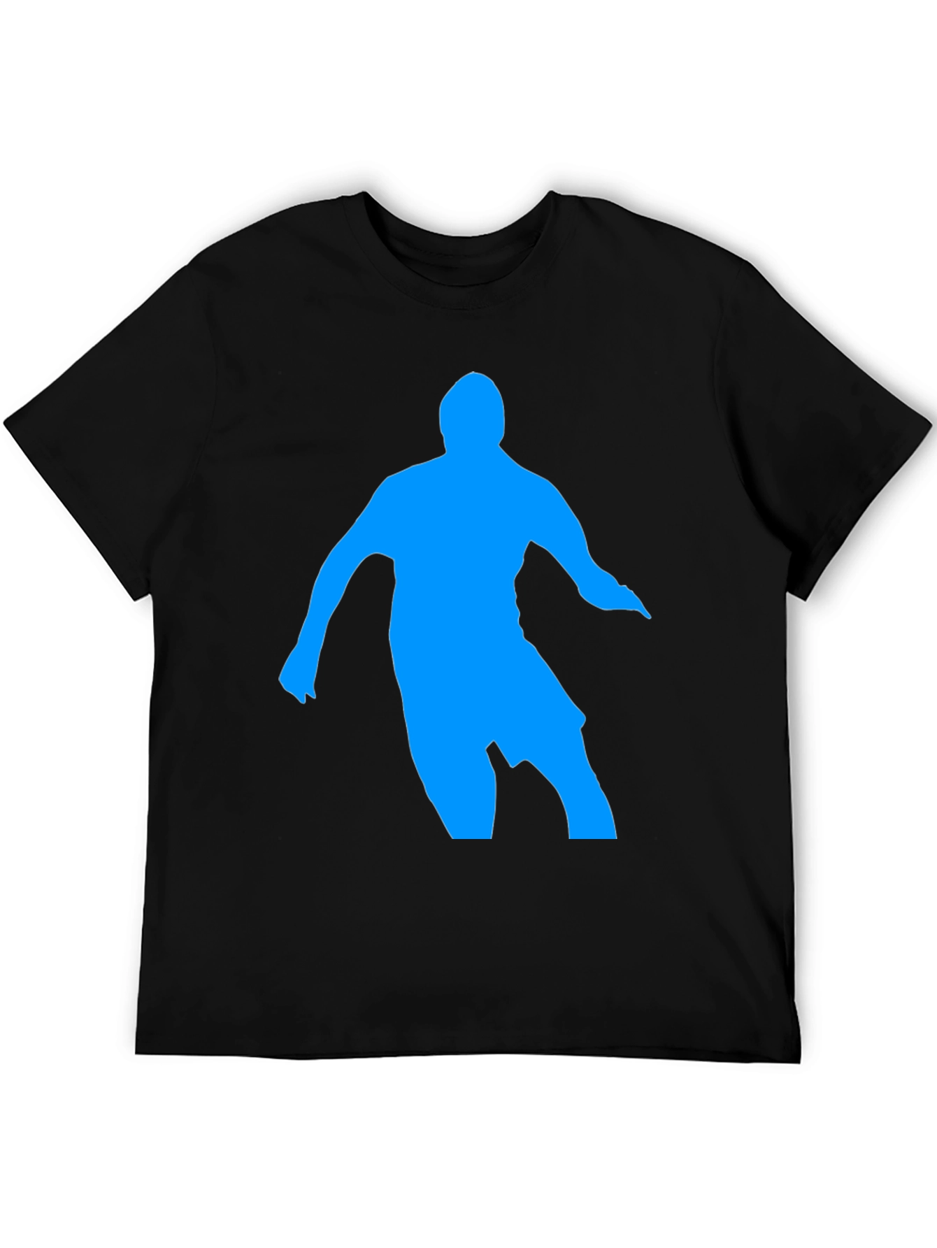 Black Blue Silhouette Graphic Black T-Shirt view 5