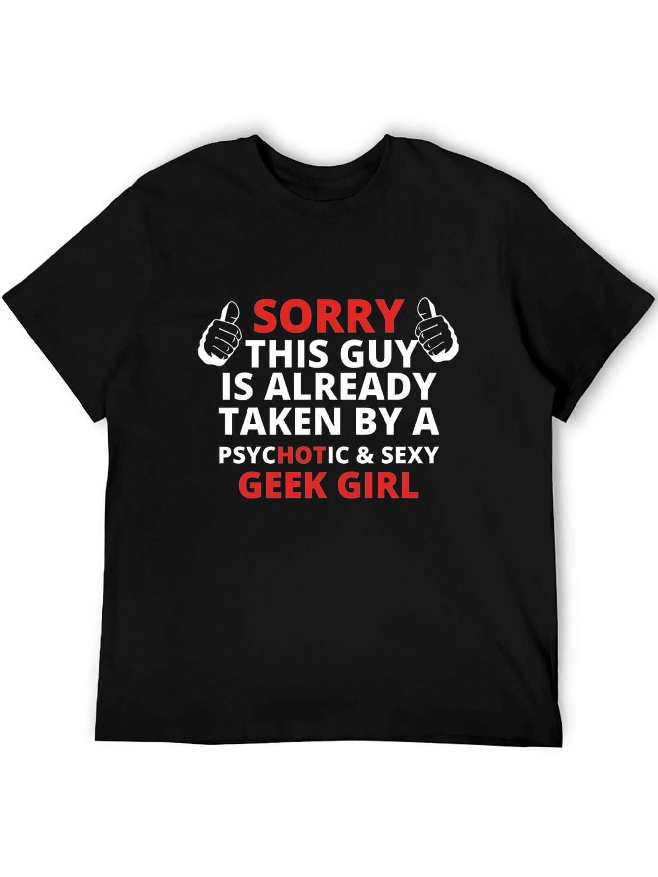 Black Funny "Taken by a Geek Girl" Graphic Tee view 5
