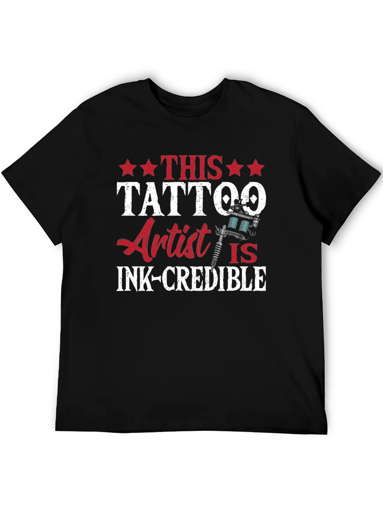 Black Tattoo Artist Ink-credible Graphic T-Shirt view 5