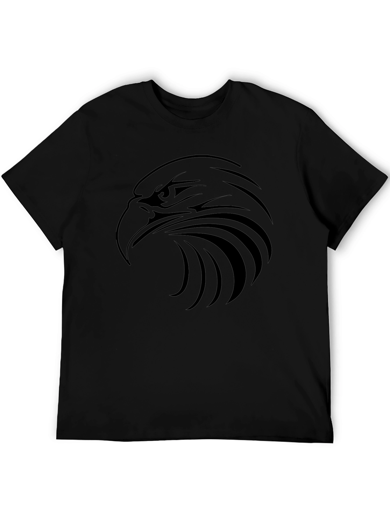 Black Bold Eagle Graphic Black T-Shirt view 5