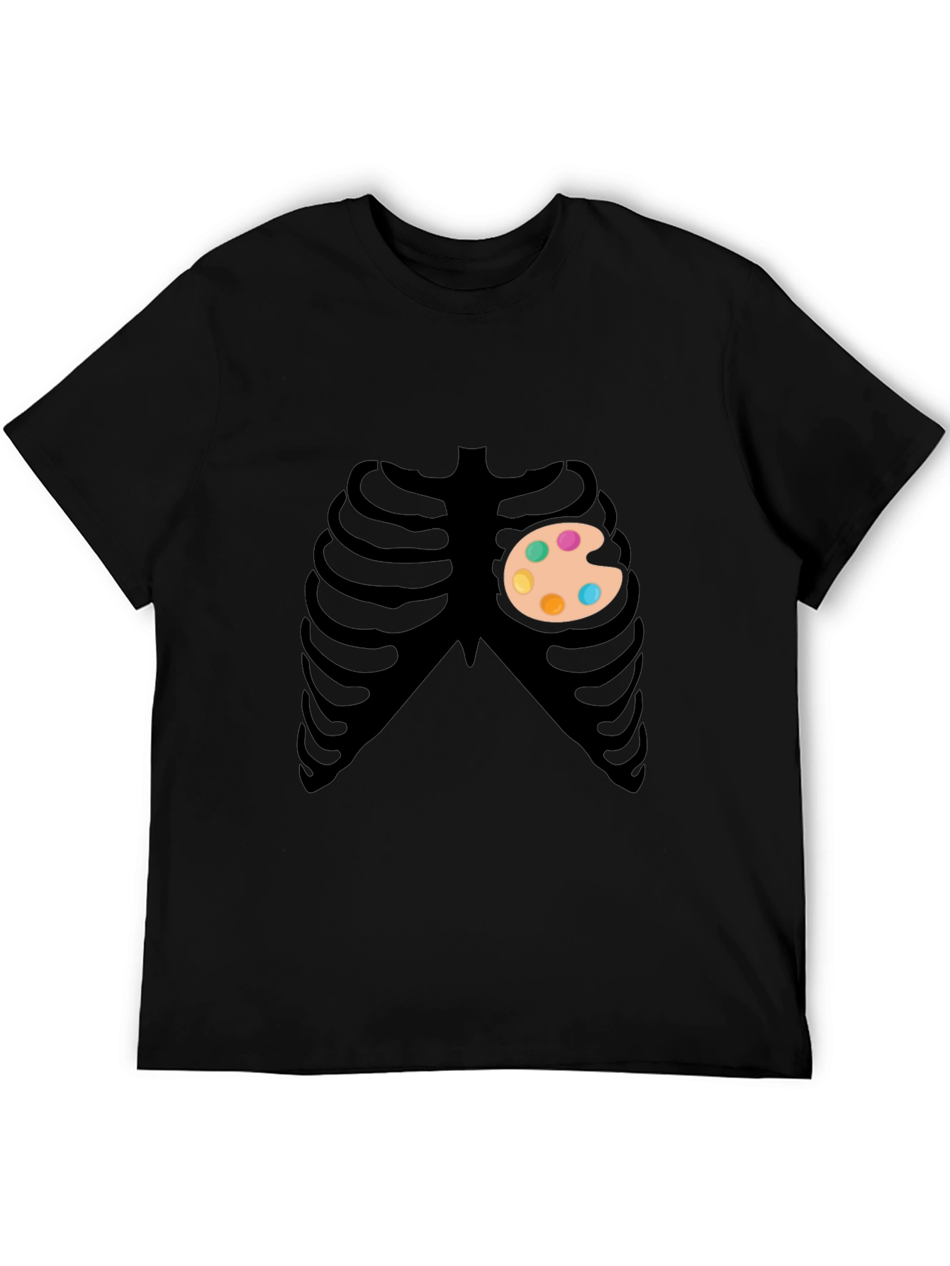 Artsy Skeleton Graphic Tee - Creative Heart T-Shirt - 5