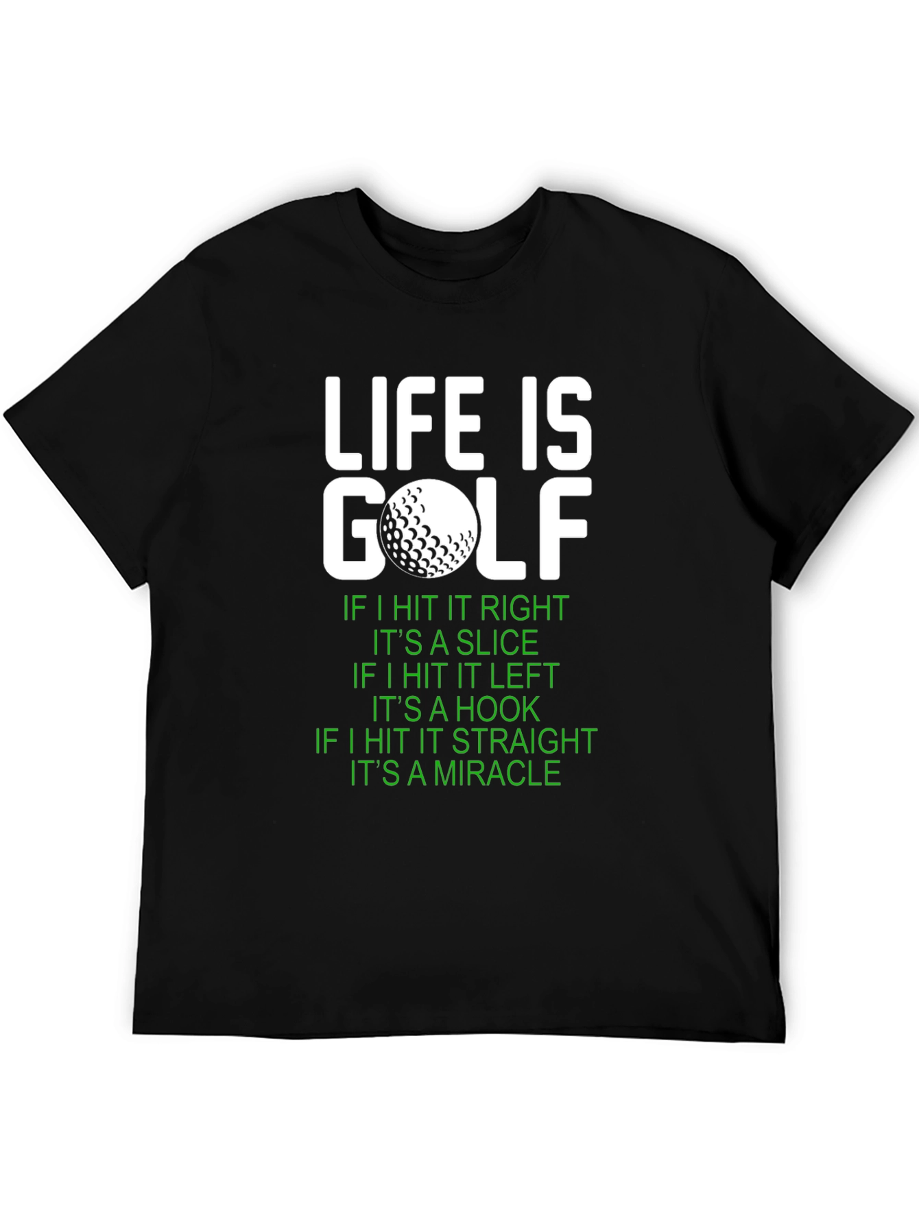 Black Life Is Golf Graphic Tee - Funny Golf Lover Gift view 5