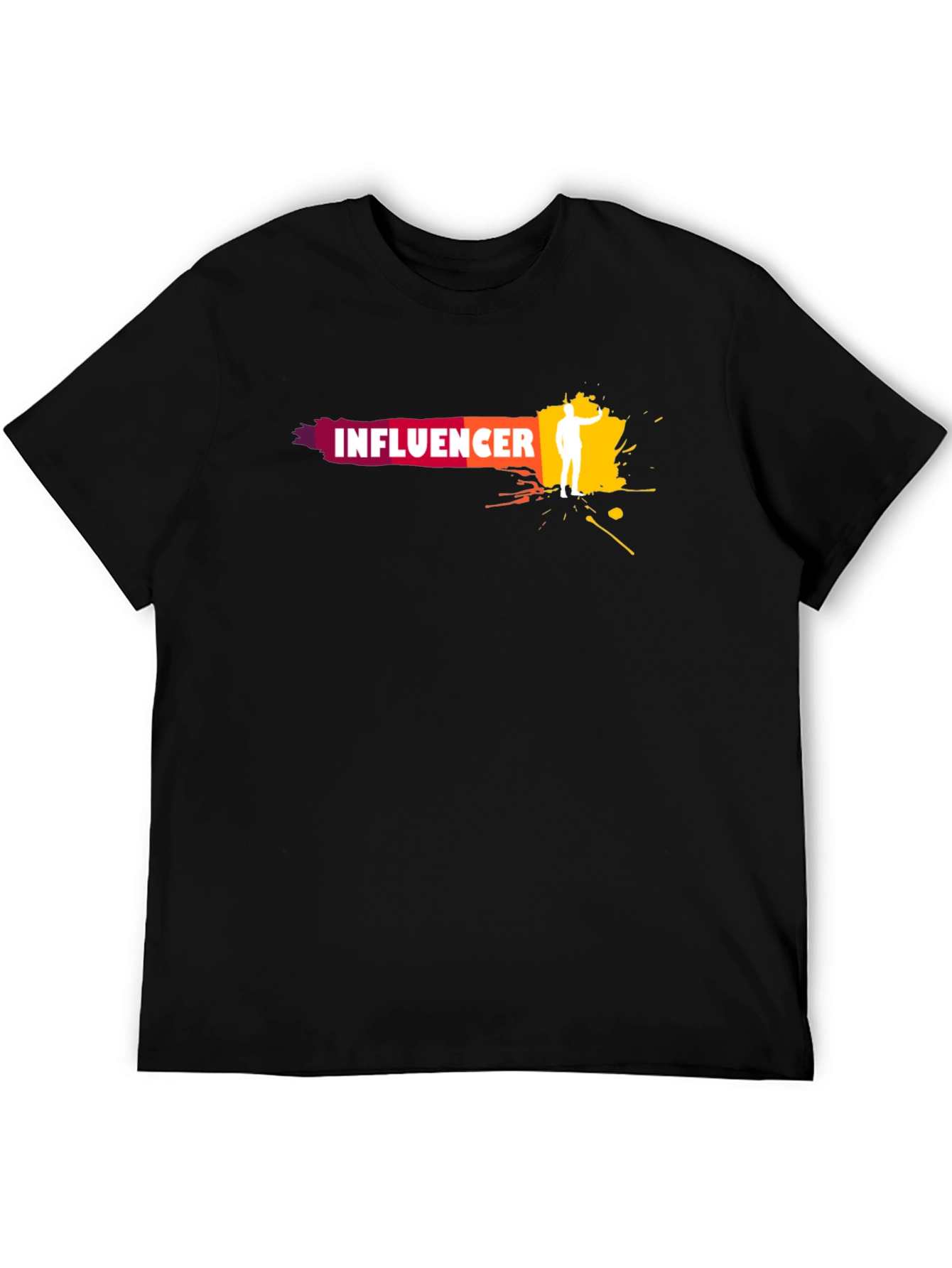 Black Influencer T-Shirt - Trendy Graphic Tee view 5
