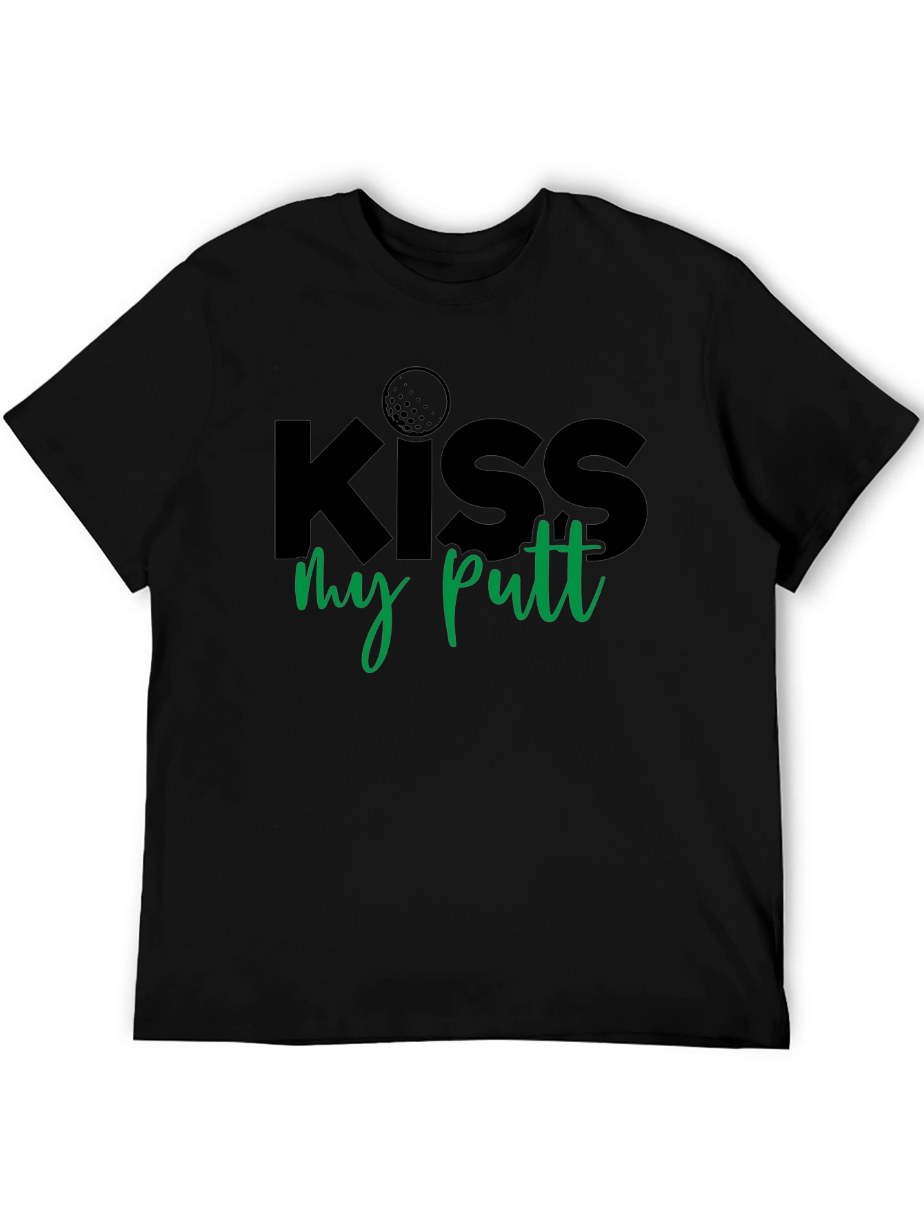 Black Kiss My Putt Graphic T-Shirt view 5