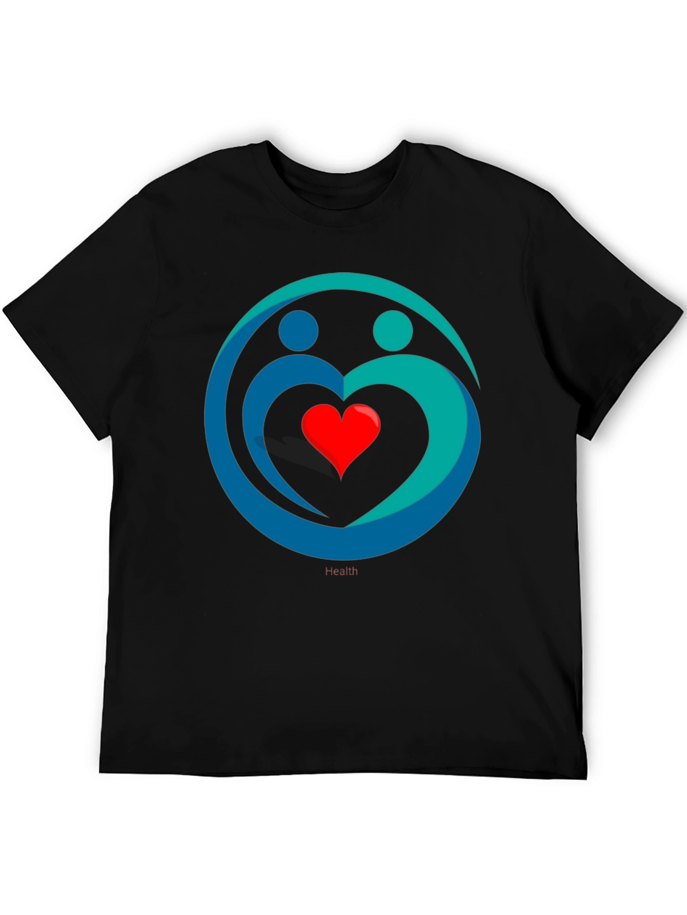 Black Heart Health Graphic Tee - Black Casual Comfort view 5