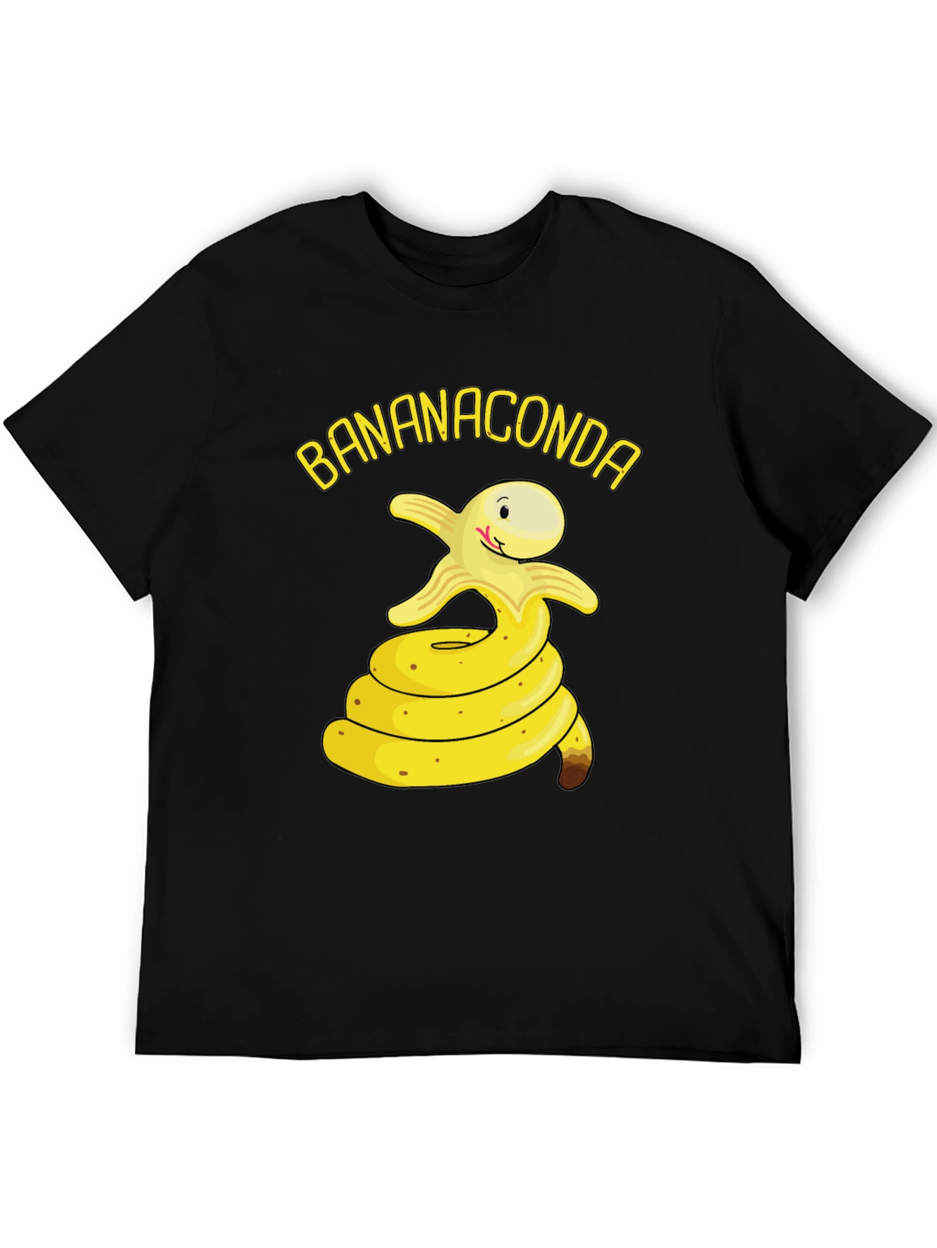 Black Bananaconda Funny Graphic T-Shirt view 5