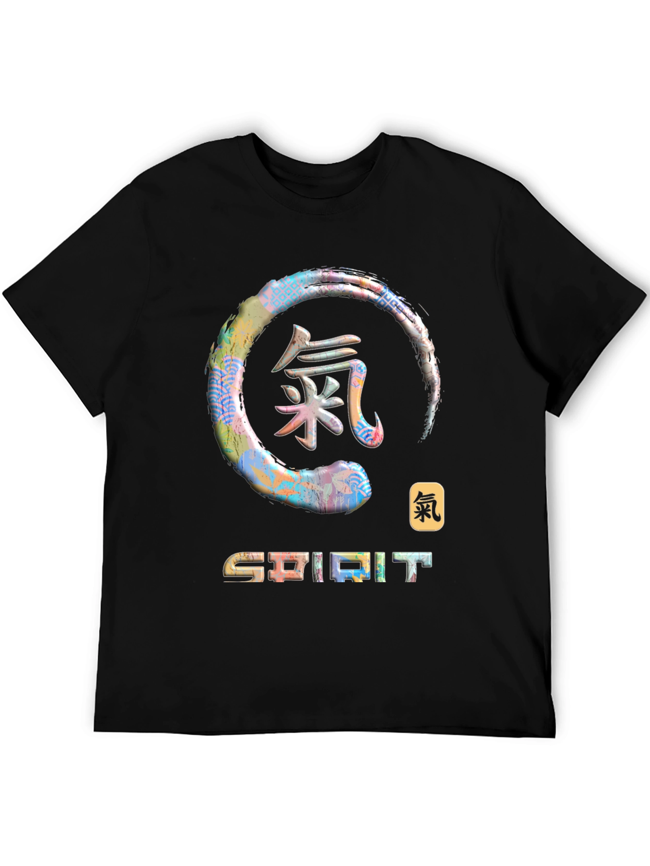 Black Zen Spirit Graphic T-Shirt view 5