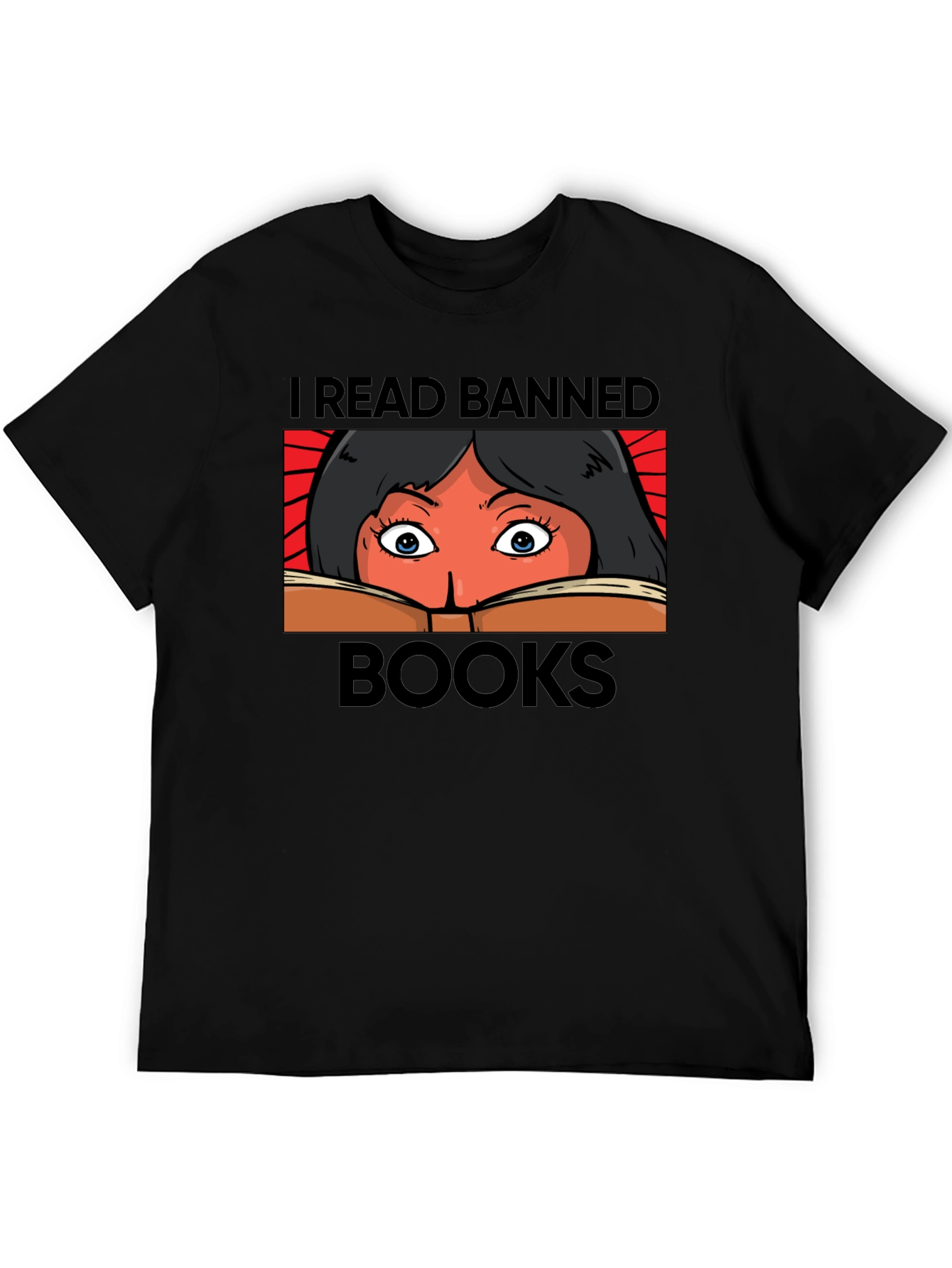 Black I Read Banned Books Graphic T-Shirt view 5