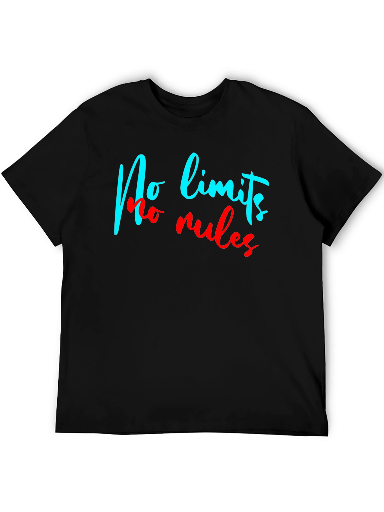 Black No Limits No Rules Graphic T-Shirt view 5