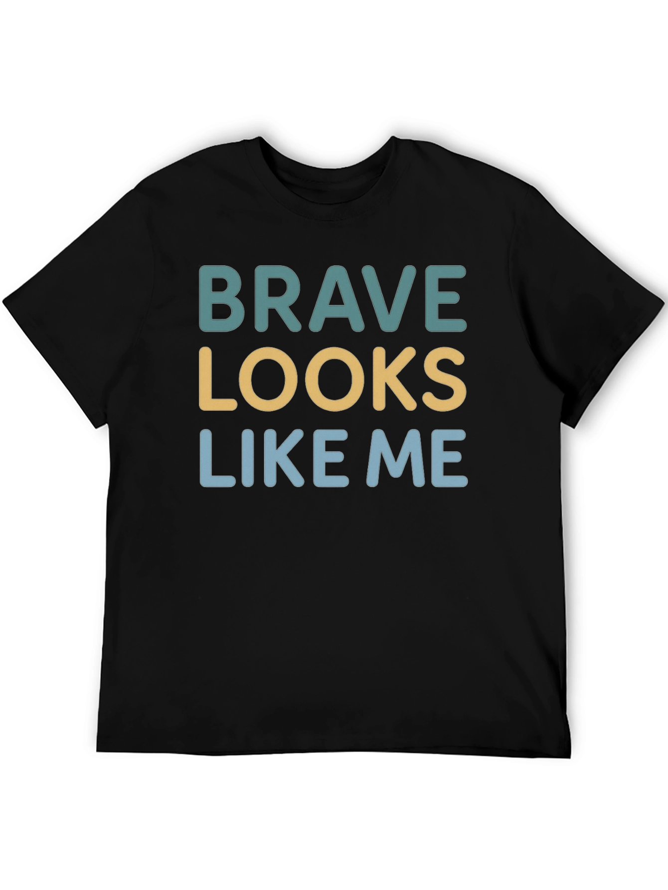 Black Brave Looks Like Me Graphic Tee - Black Casual T-Shirt view 5