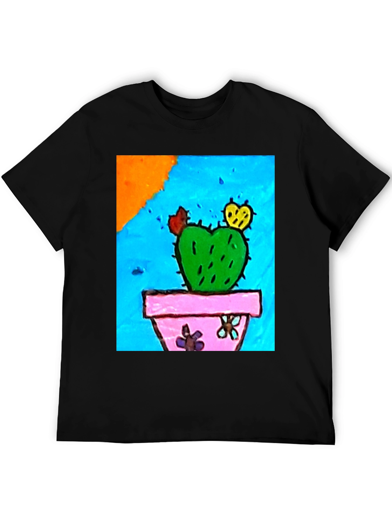 Black Quirky Cactus Graphic T-Shirt view 5