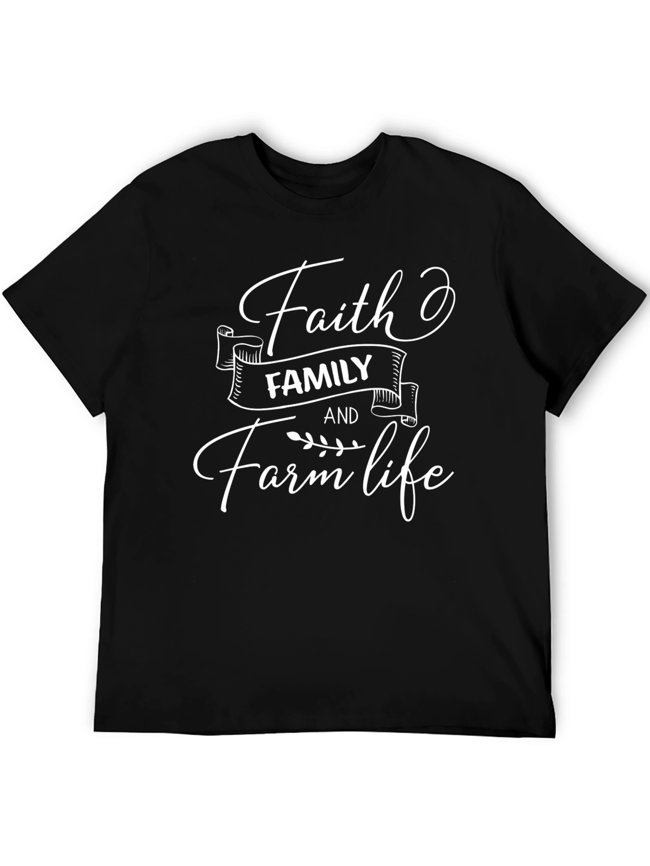 Black Faith Family Farm Life Graphic Tee - Black view 5