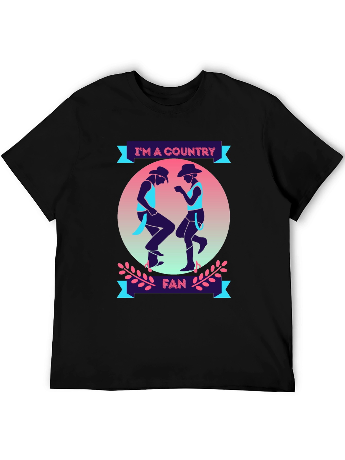 Black Country Music Fan T-Shirt view 5