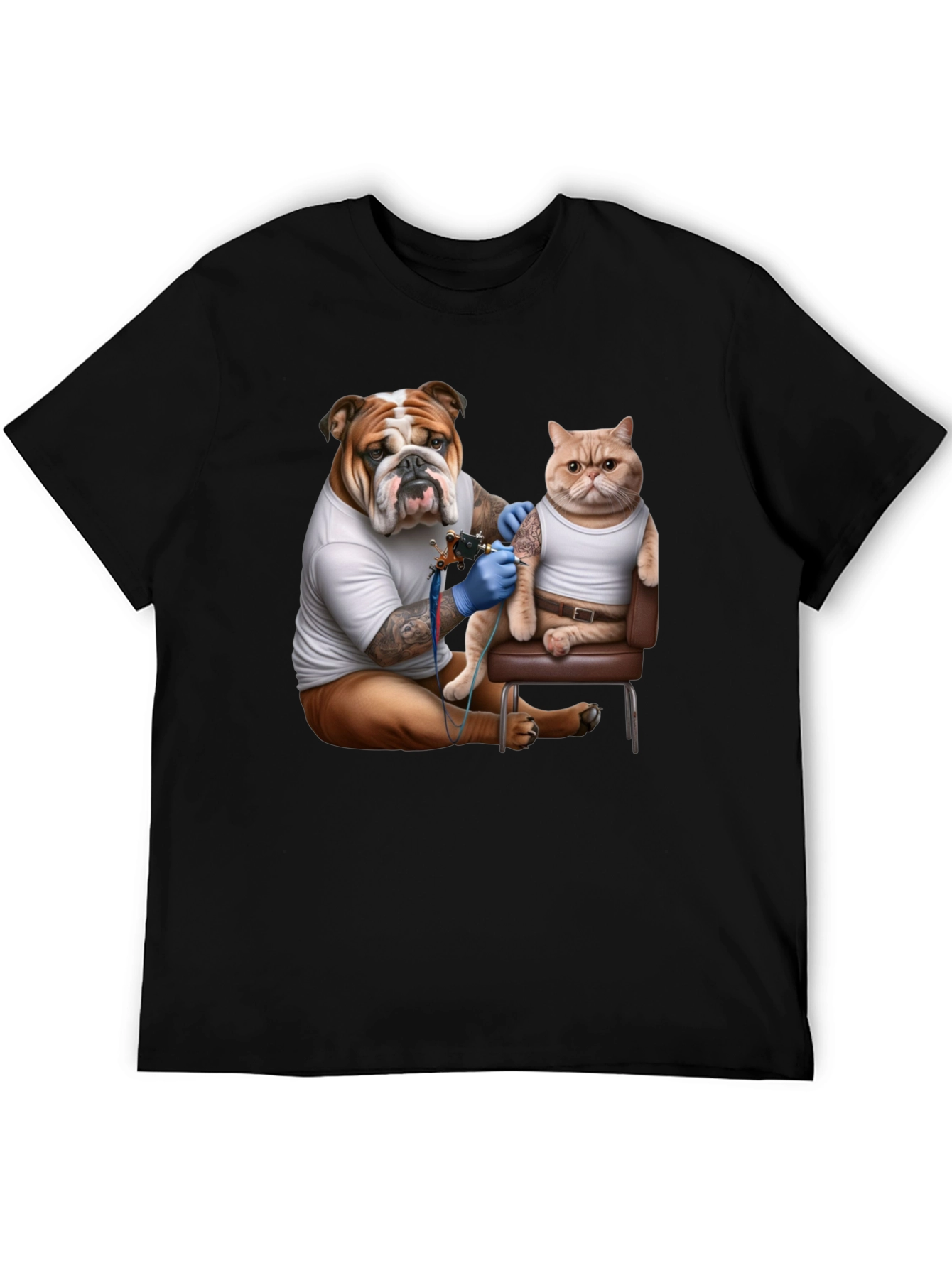 Black Dog Tattoo Artist T-Shirt view 5