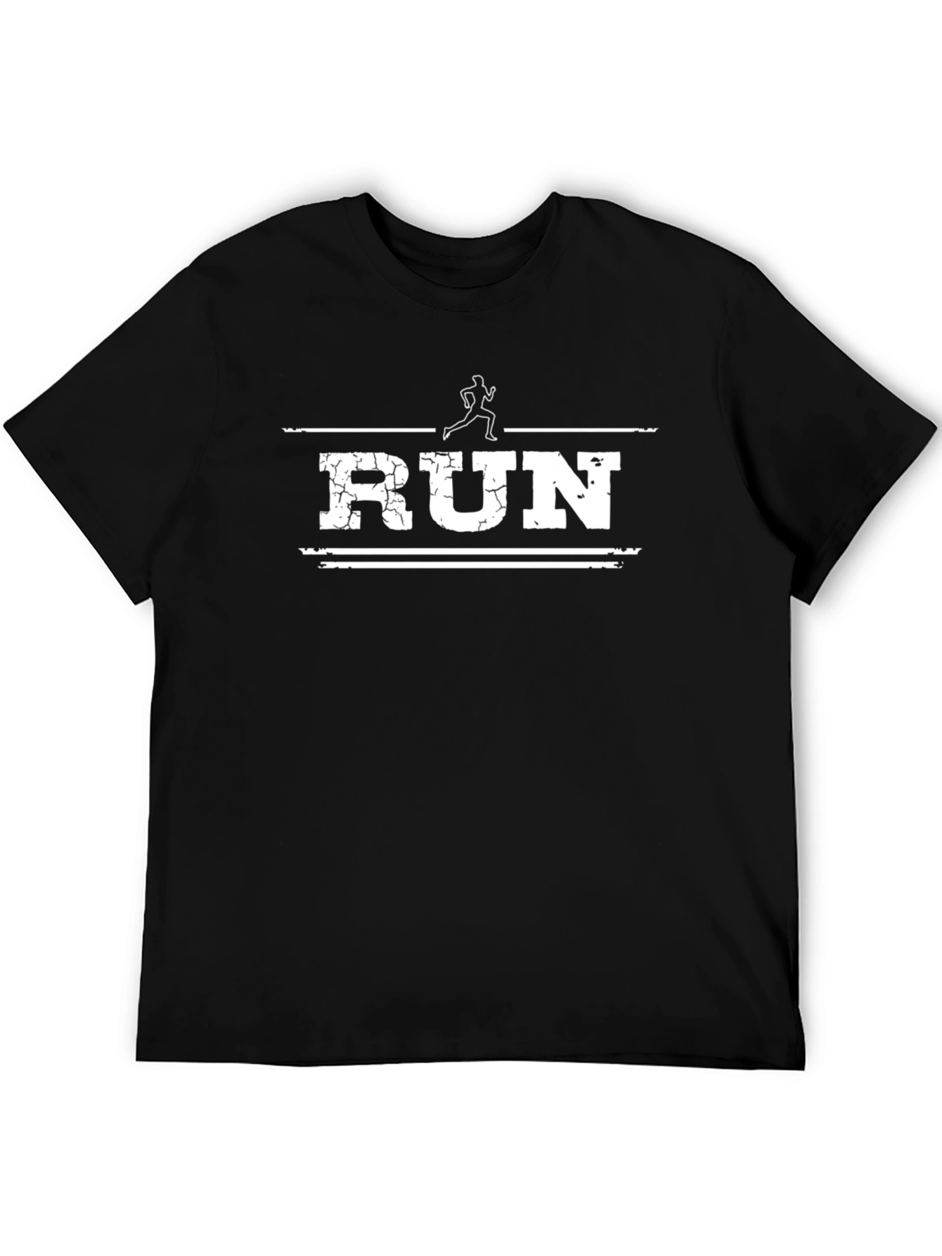 Black Cracked Run Graphic T-Shirt view 5