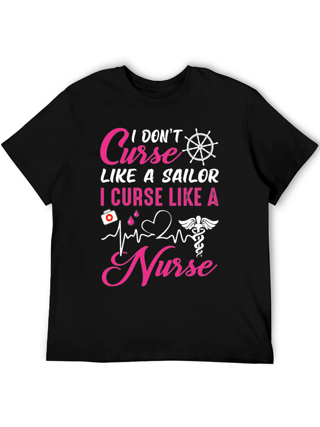 Black I Curse Like A Nurse T-Shirt view 5