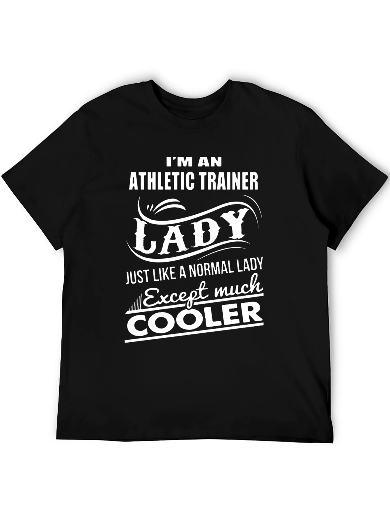 Black Athletic Trainer Lady T-Shirt - Cool & Unique Design view 5