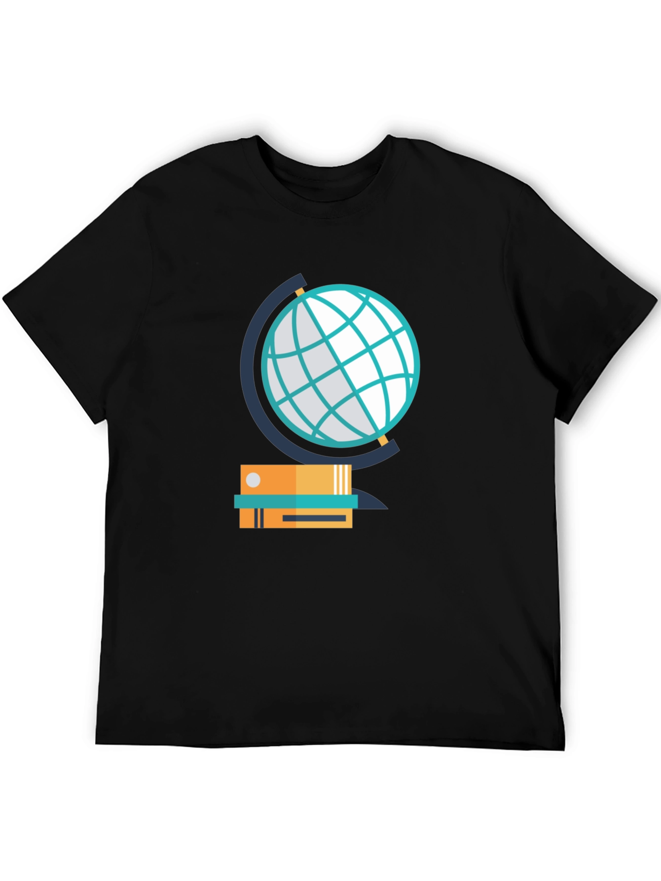 Black Globe & Books Graphic Tee - Study in Style! view 5