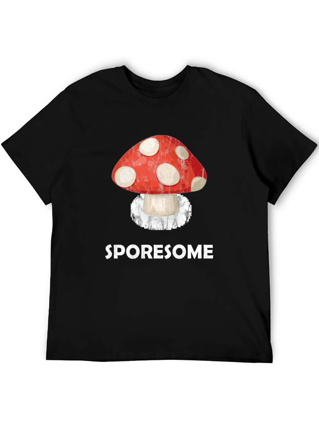 Black Sporesome Mushroom Graphic Tee view 5