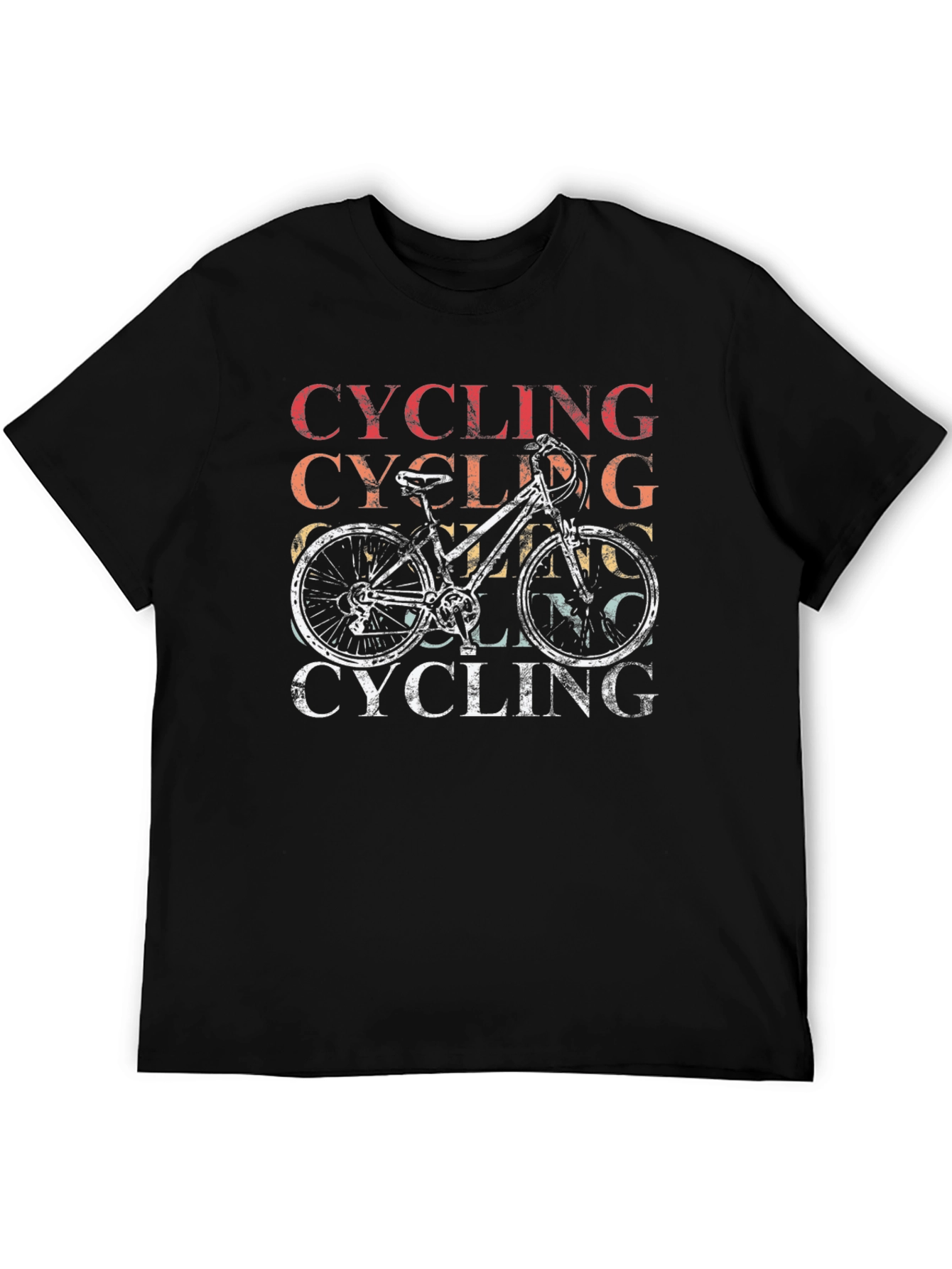 Black Retro Cycling T-Shirt view 5