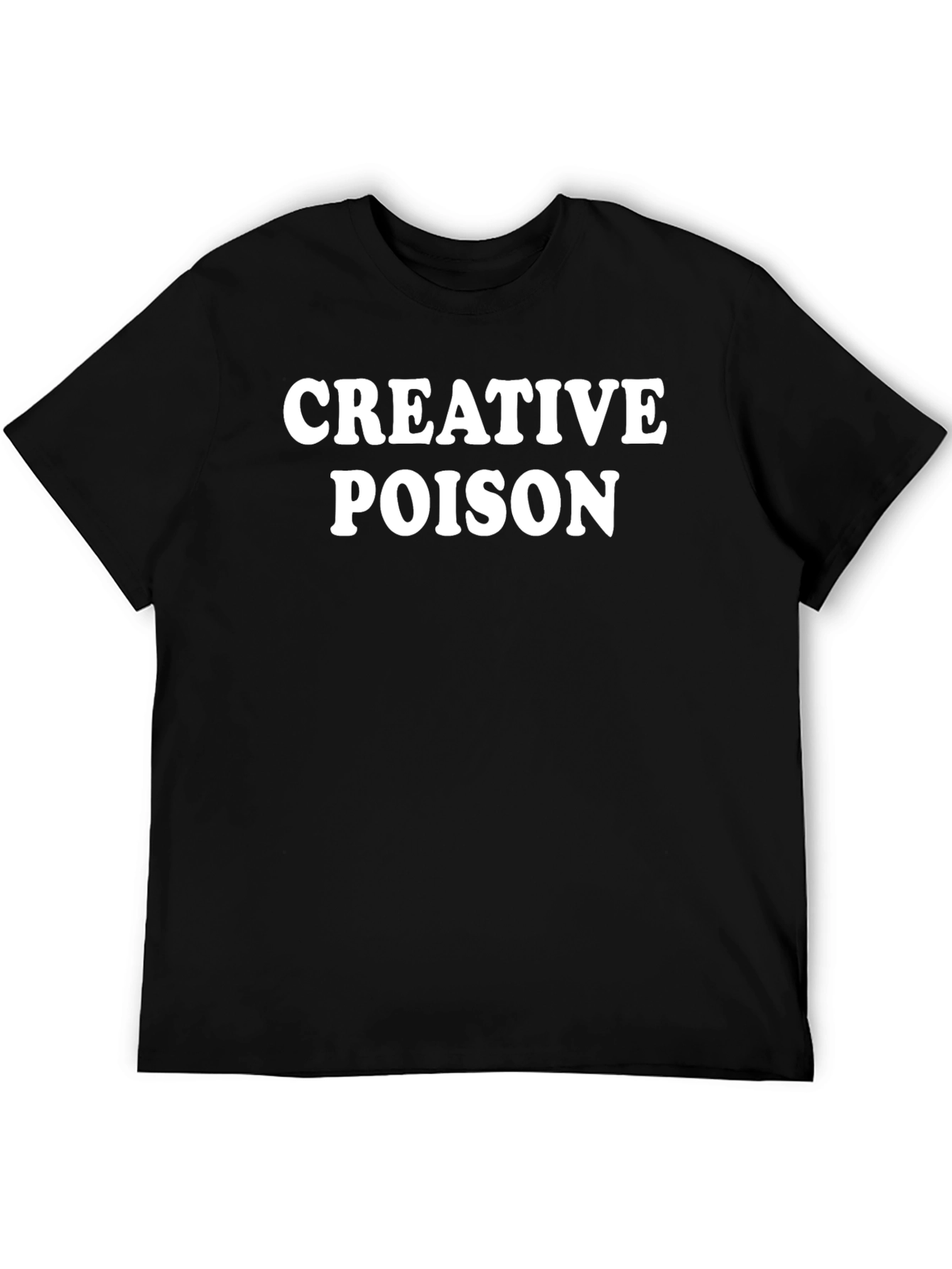 Black Creative Poison Graphic Tee - Black Cotton Blend view 5