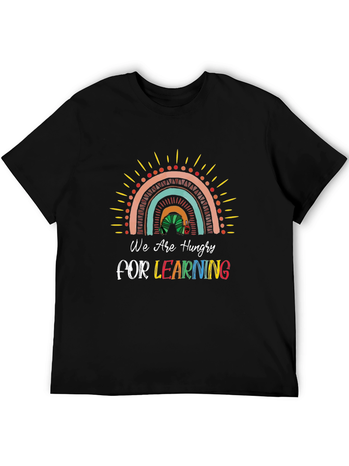 Black Hungry for Learning Graphic Tee view 5
