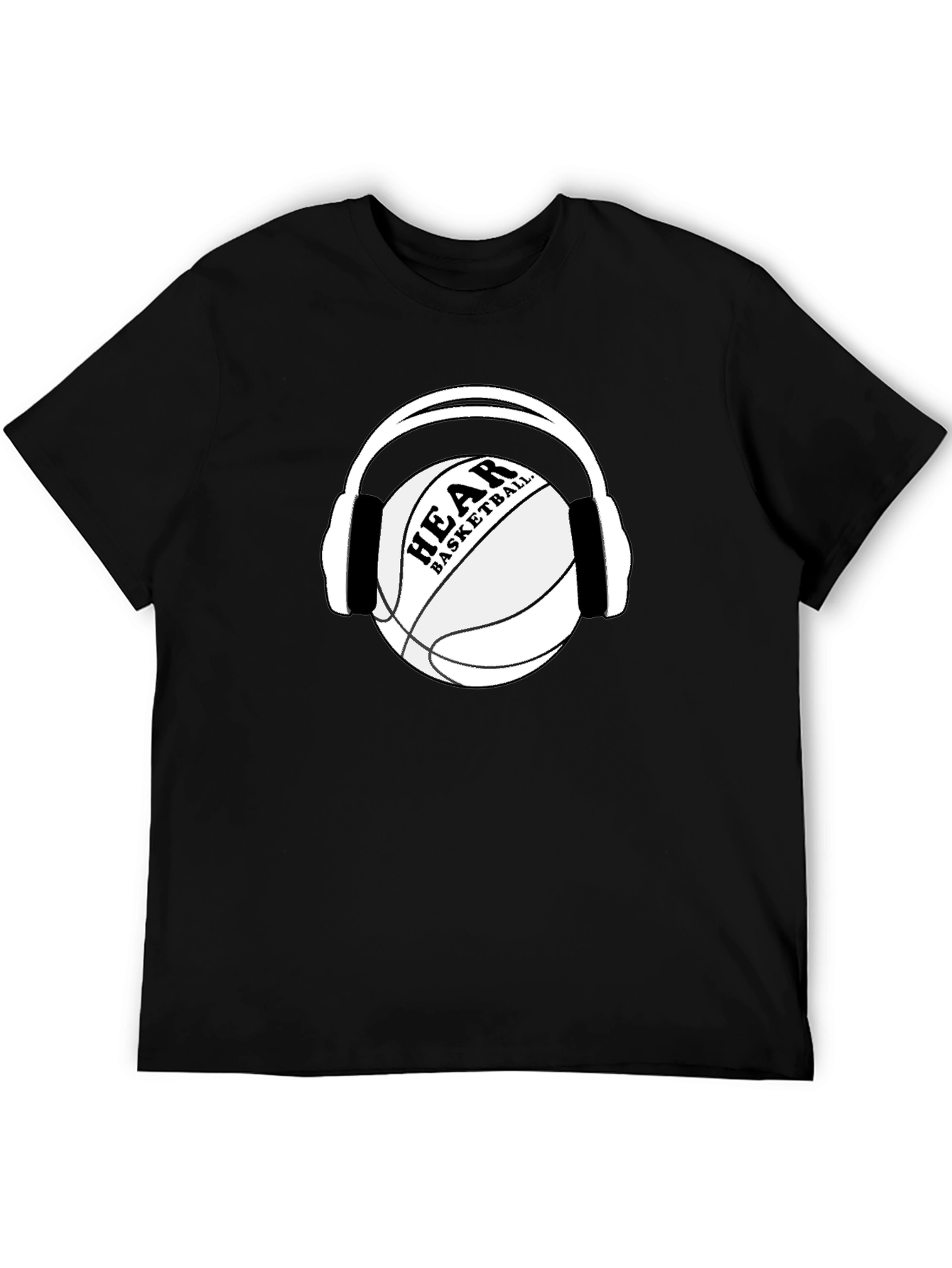 Black Hear Basketball Black T-Shirt view 5