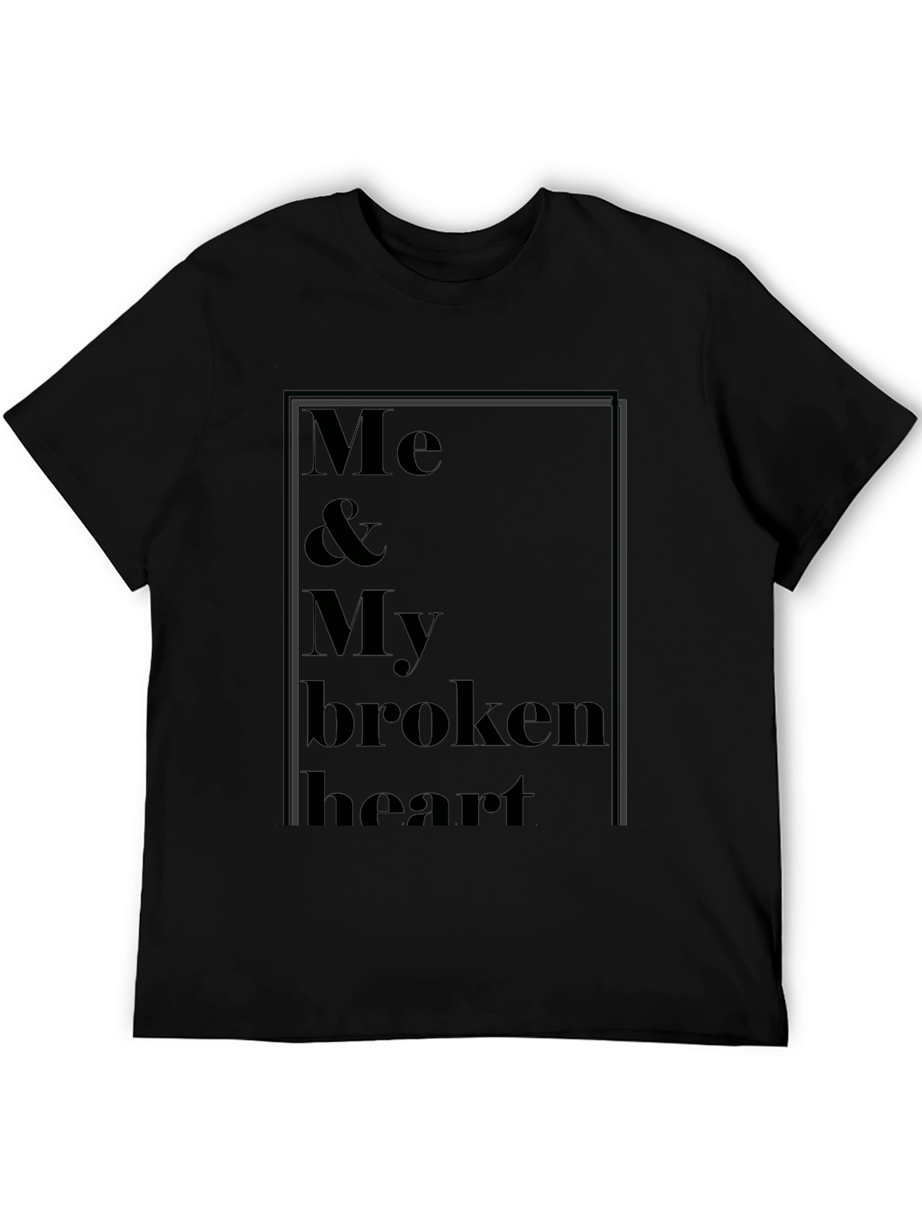 Black Me & My Broken Heart Graphic Tee - Black view 5