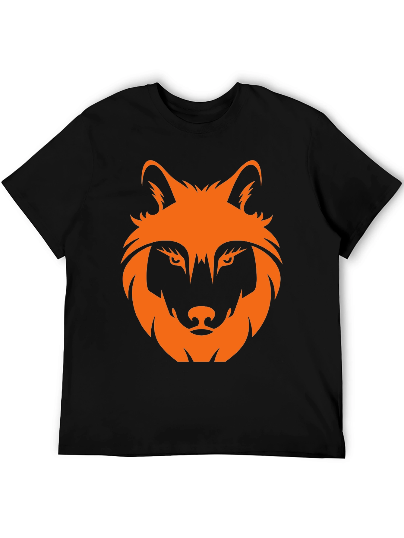 Black Bold Wolf Graphic Tee - Men's Black T-Shirt view 5