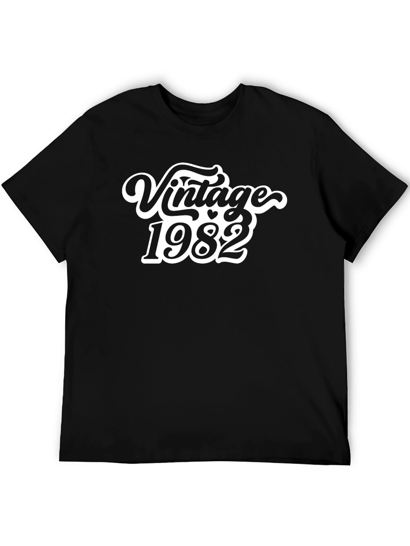 Black Vintage 1982 Black T-Shirt view 5