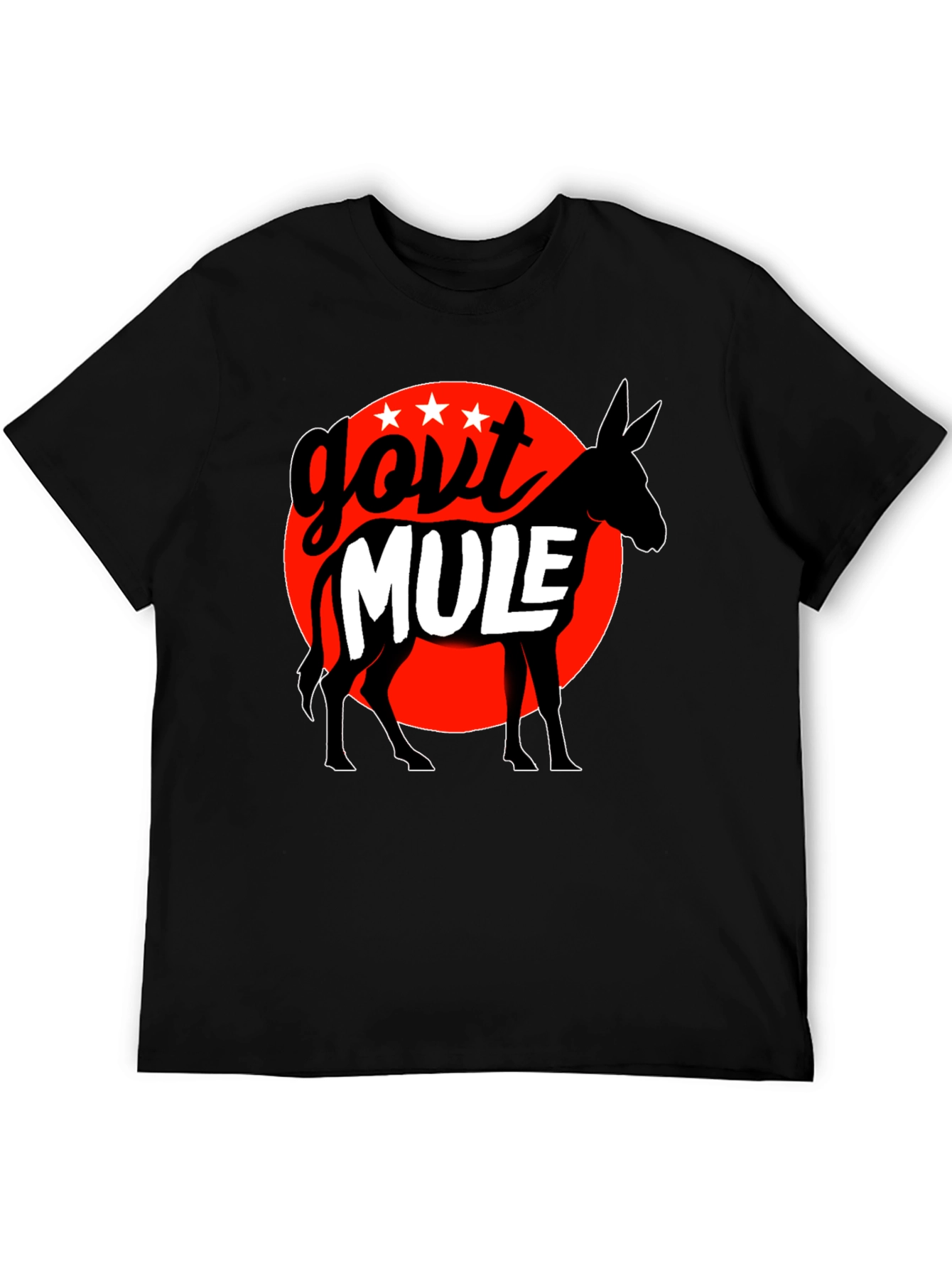 Black Govt Mule Graphic T-Shirt - Black Cotton Tee view 5