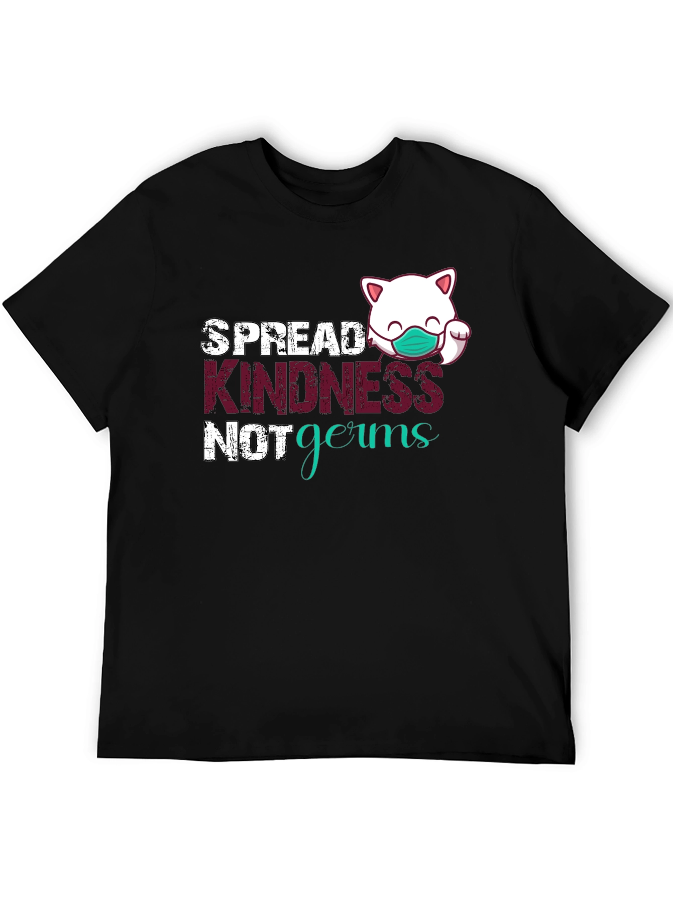 Black Spread Kindness, Not Germs Graphic Tee view 5