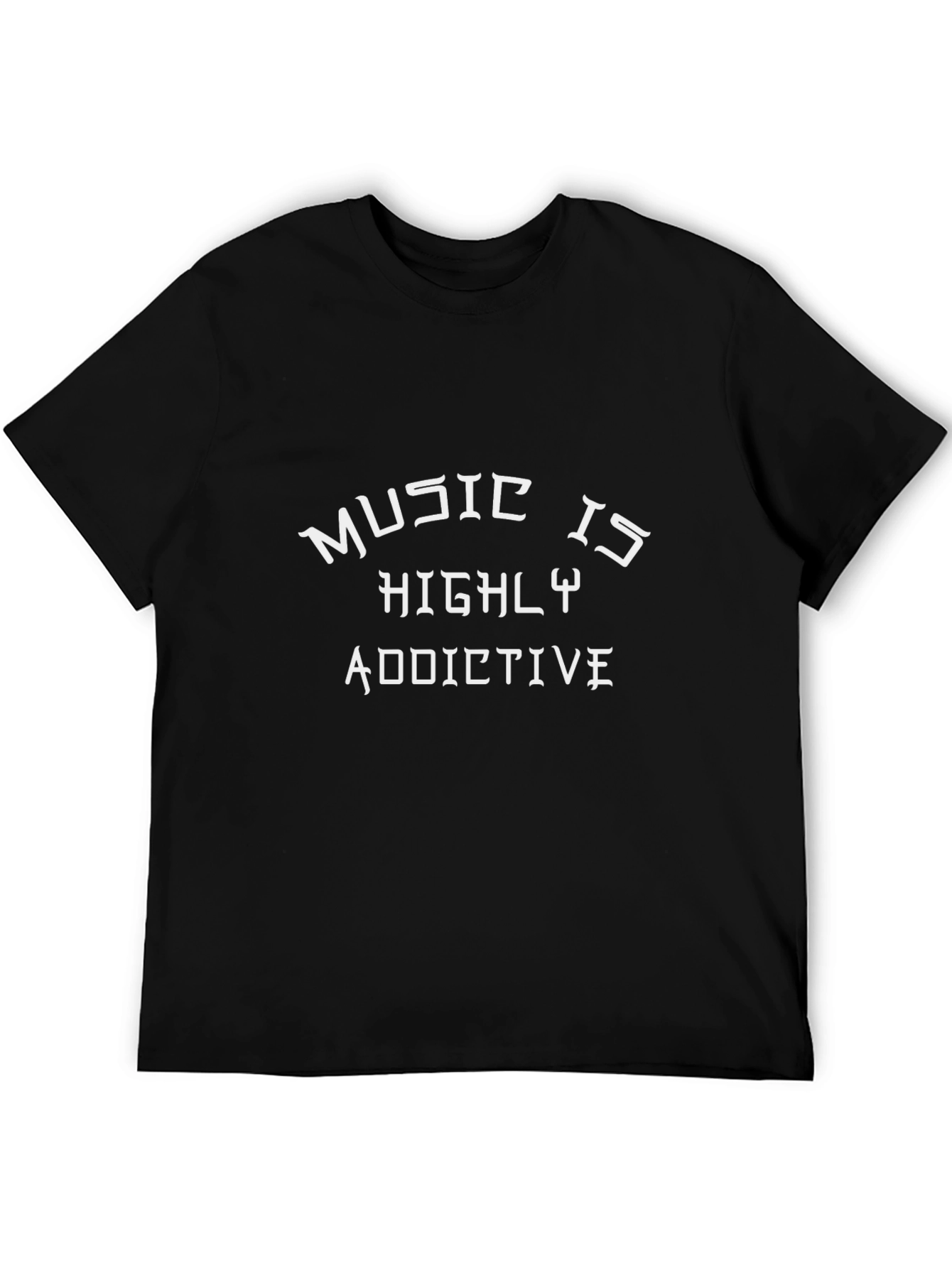 Black Music is Highly Addictive Black T-Shirt view 5