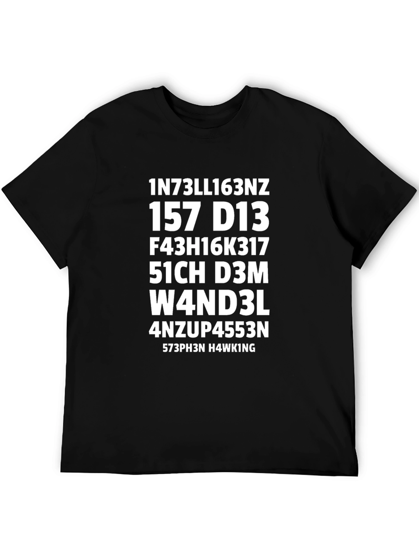 Black Intelligent Design T-Shirt - Novelty Geek Tee view 5