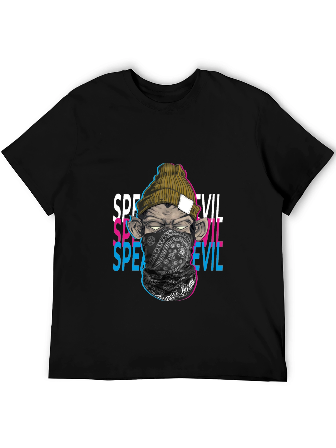 Black Speak No Evil Graphic Tee view 5