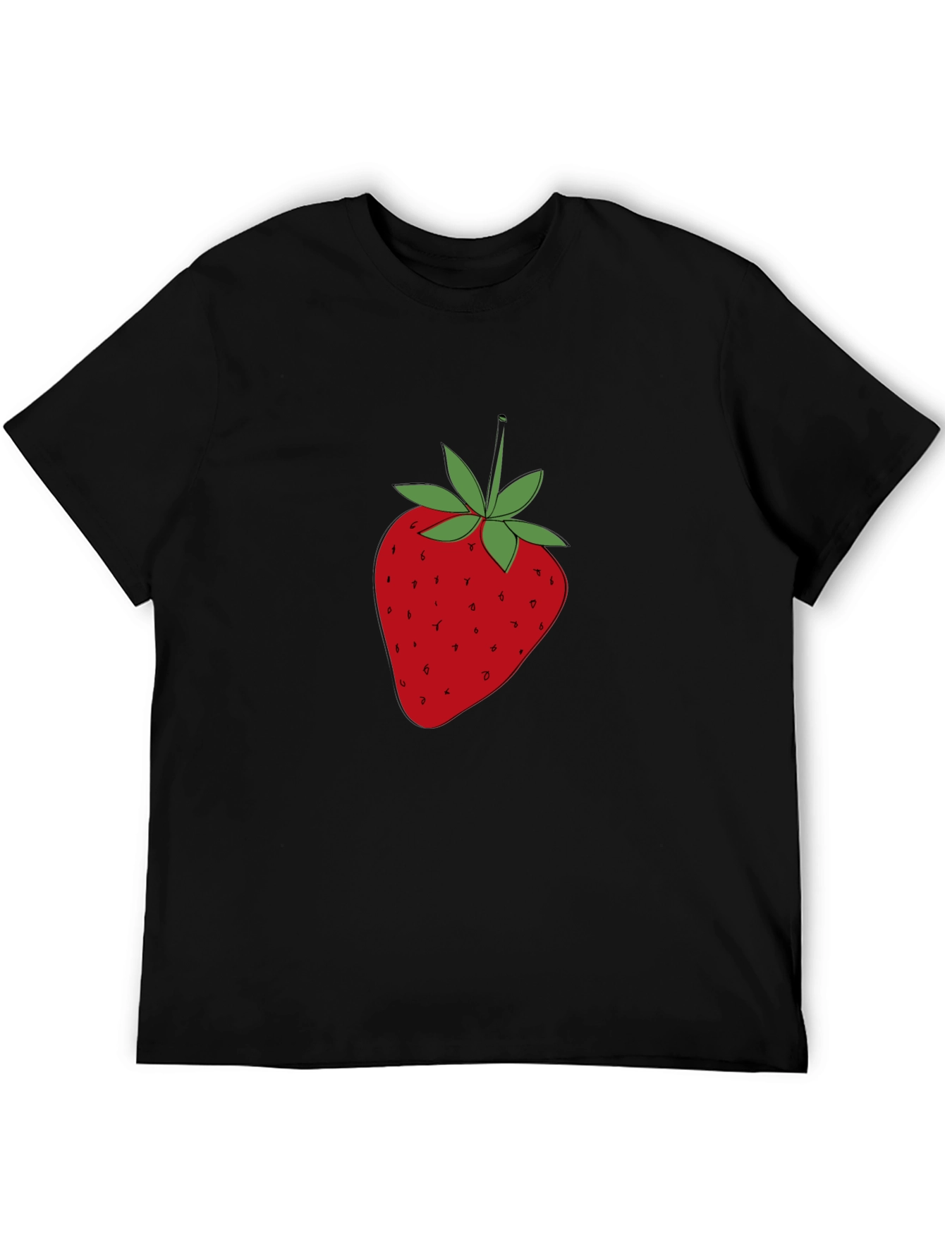 Black Strawberry Graphic T-Shirt - Casual & Stylish view 5