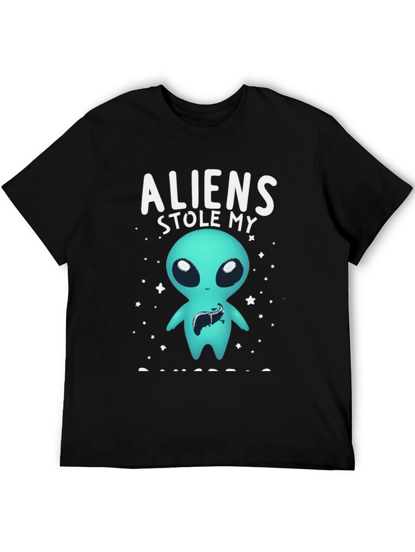 Black Aliens Stole My Liver Graphic Tee view 5