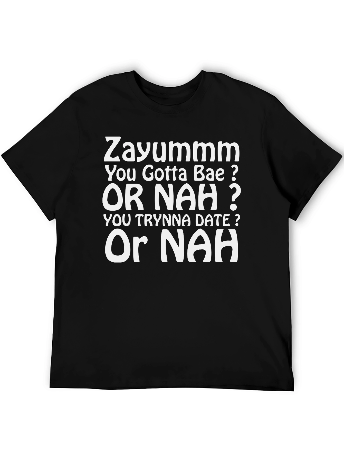 Black Zayummm Or Nah Black T-Shirt view 5