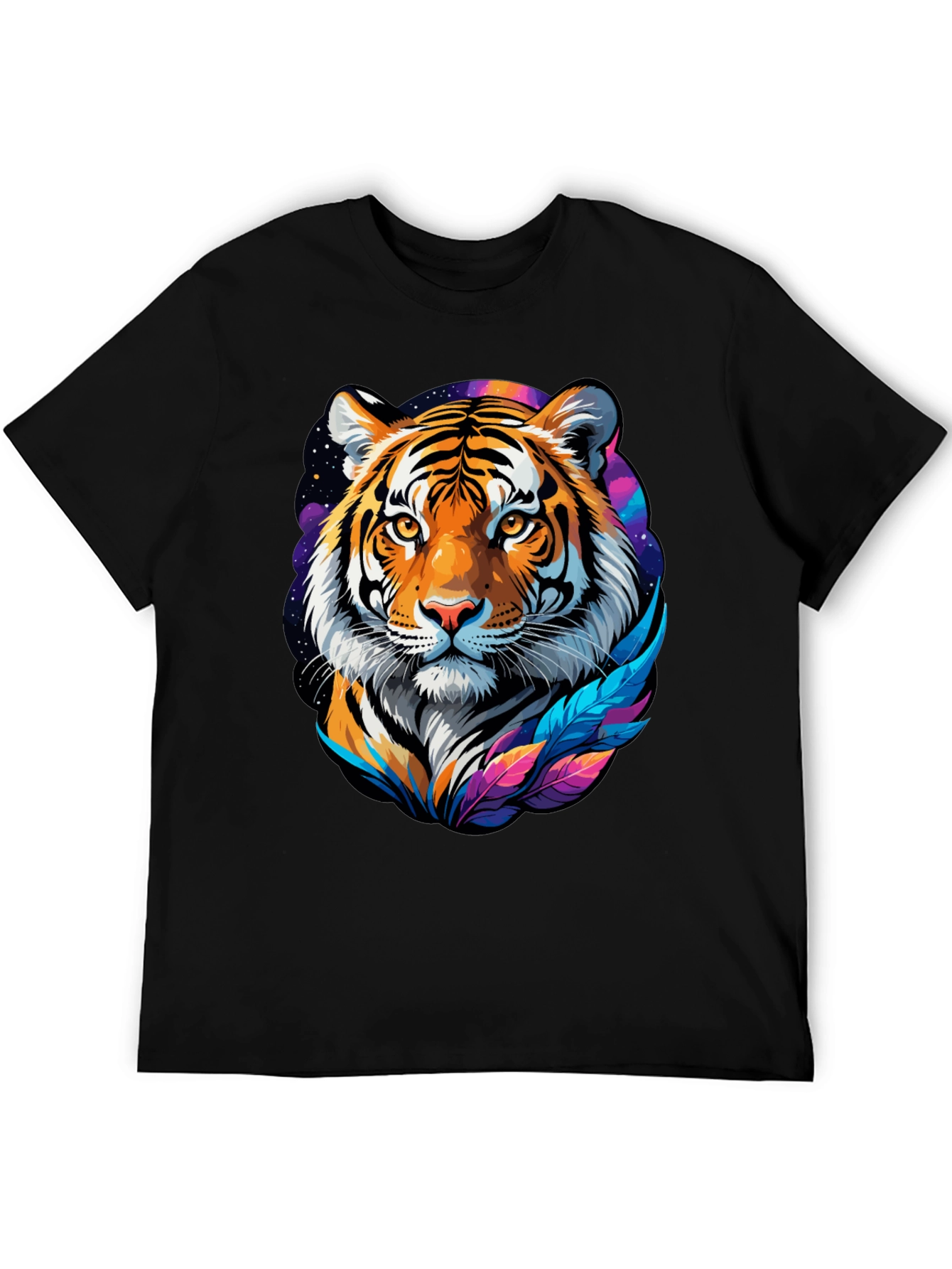Black Tiger Graphic Tee - Men's Black T-Shirt view 5