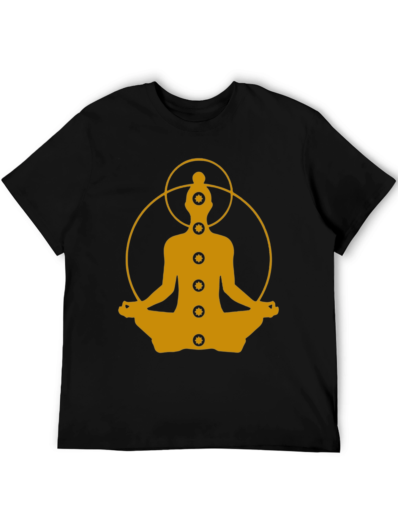 Black Chakra Meditation T-Shirt - Spiritual Yogi Tee view 5