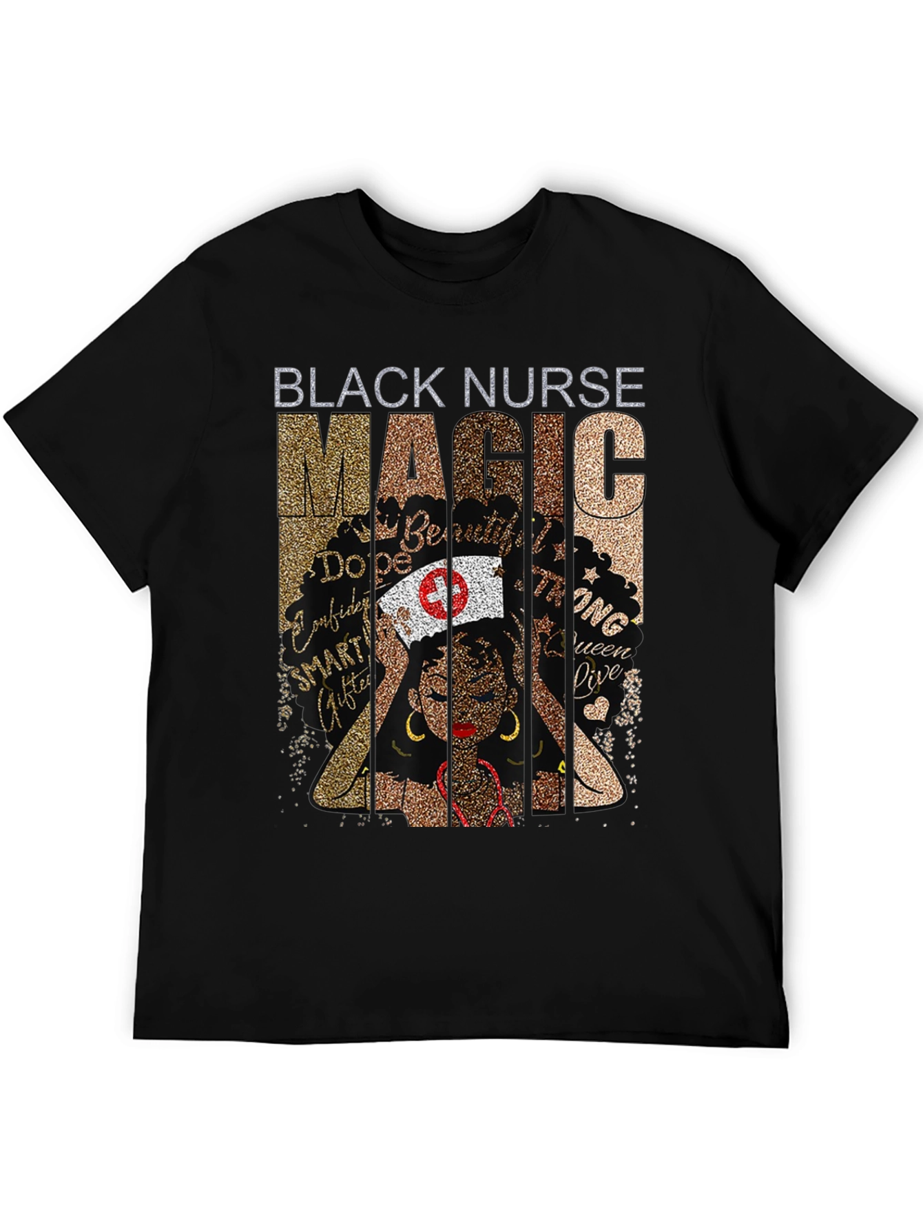 Black Black Nurse Magic Graphic T-Shirt view 5