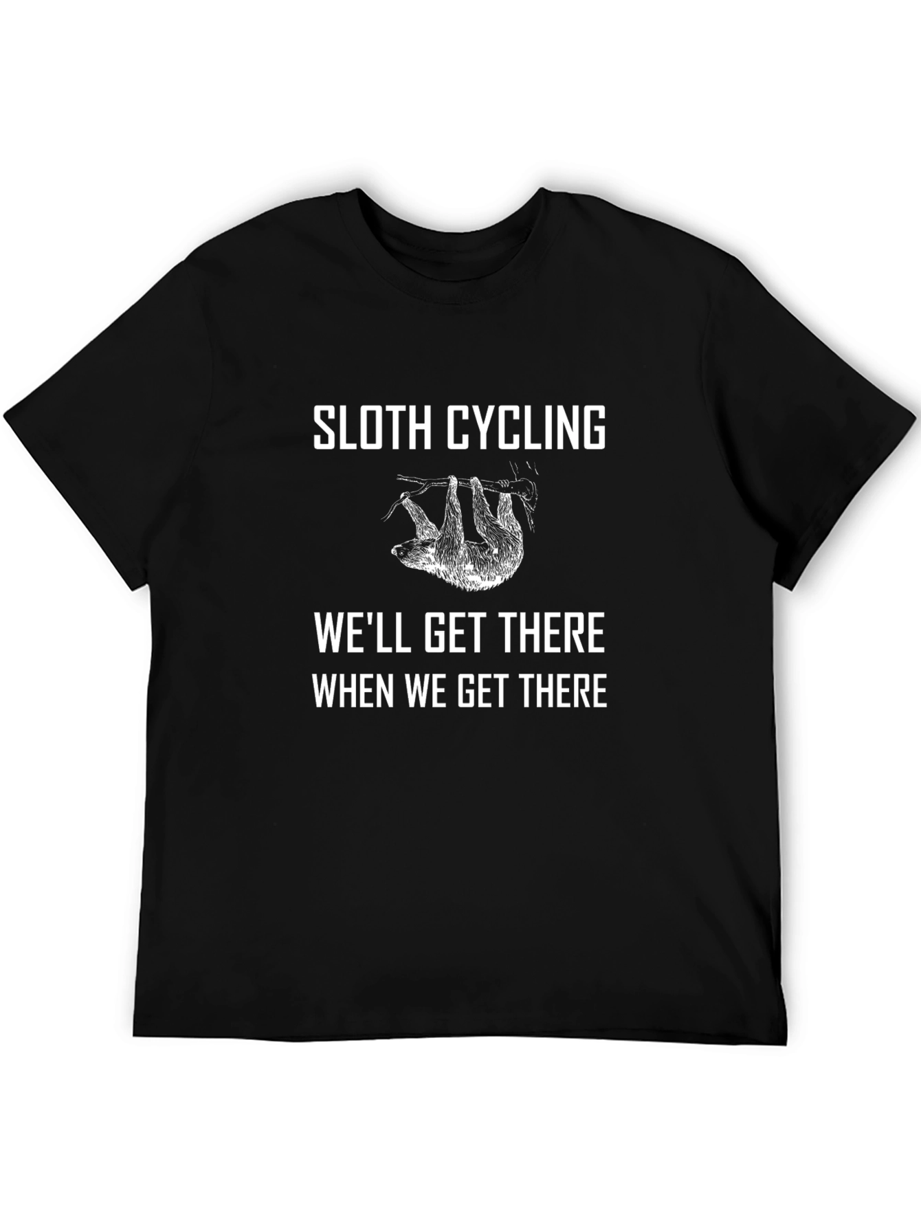 Black Sloth Cycling T-Shirt - We'll Get There view 5